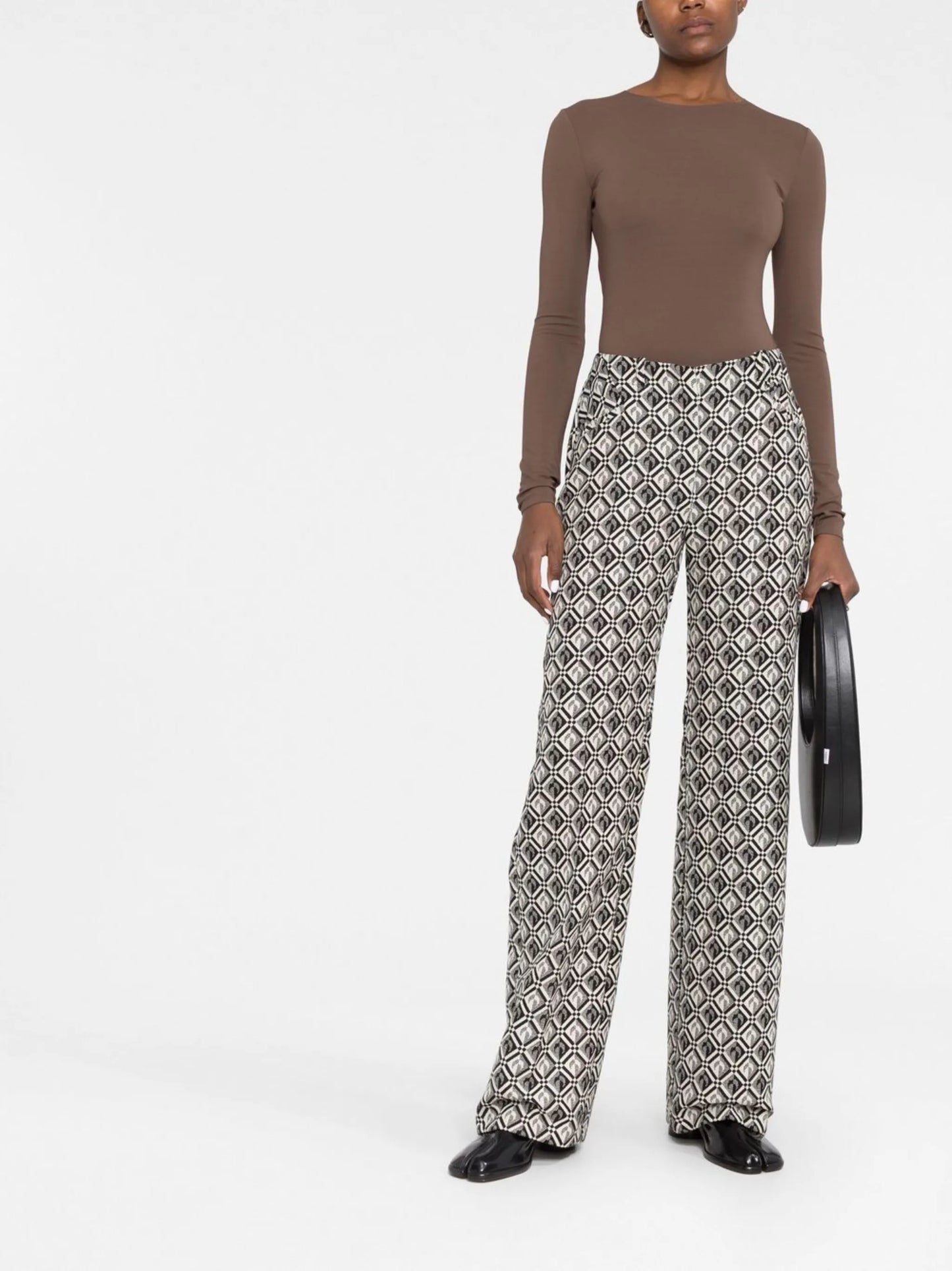 Moon Diamant-print tailored trousers