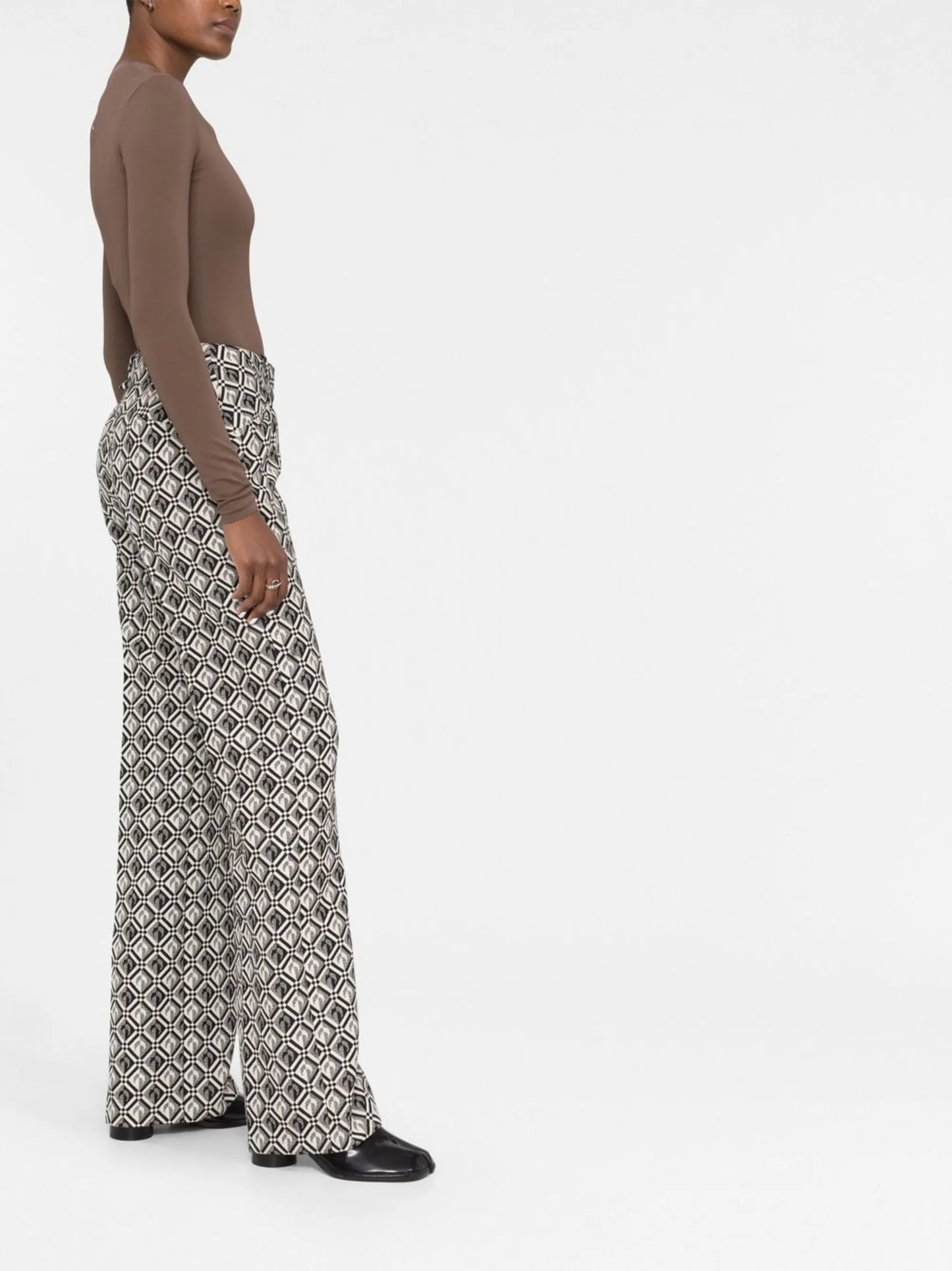 Moon Diamant-print tailored trousers