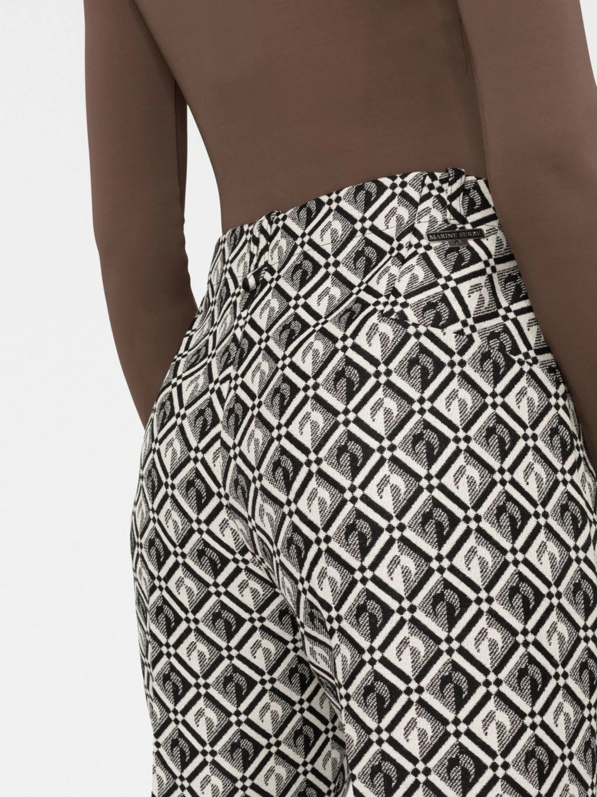 Moon Diamant-print tailored trousers