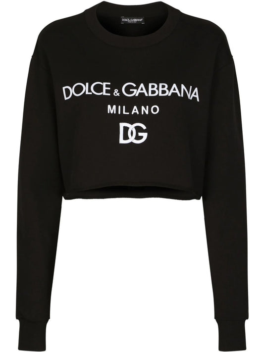 logo-print cropped sweatshirt