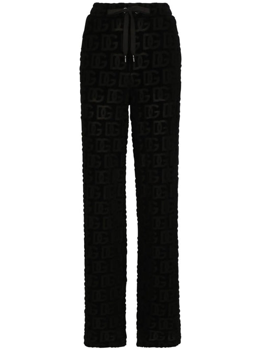 DG-logo jacquard flared trousers