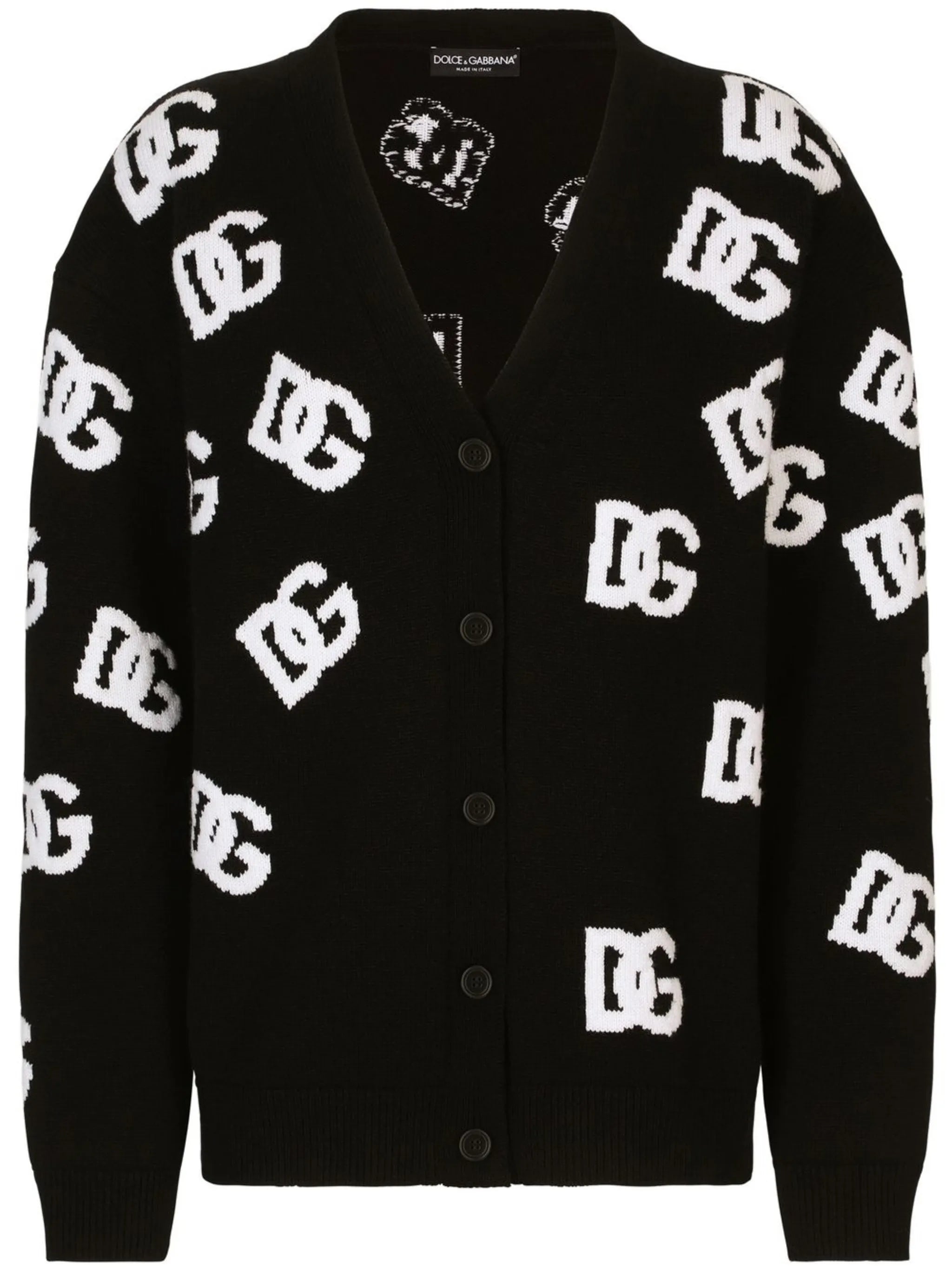 DG-logo virgin wool cardigan