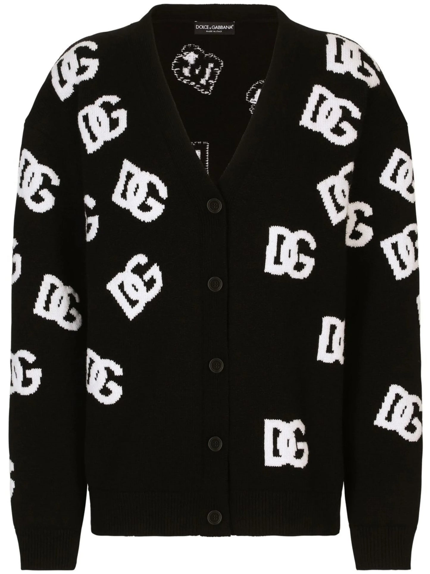 DG-logo virgin wool cardigan