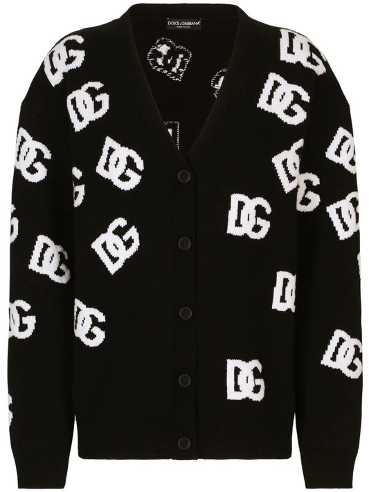 DG-logo virgin wool cardigan