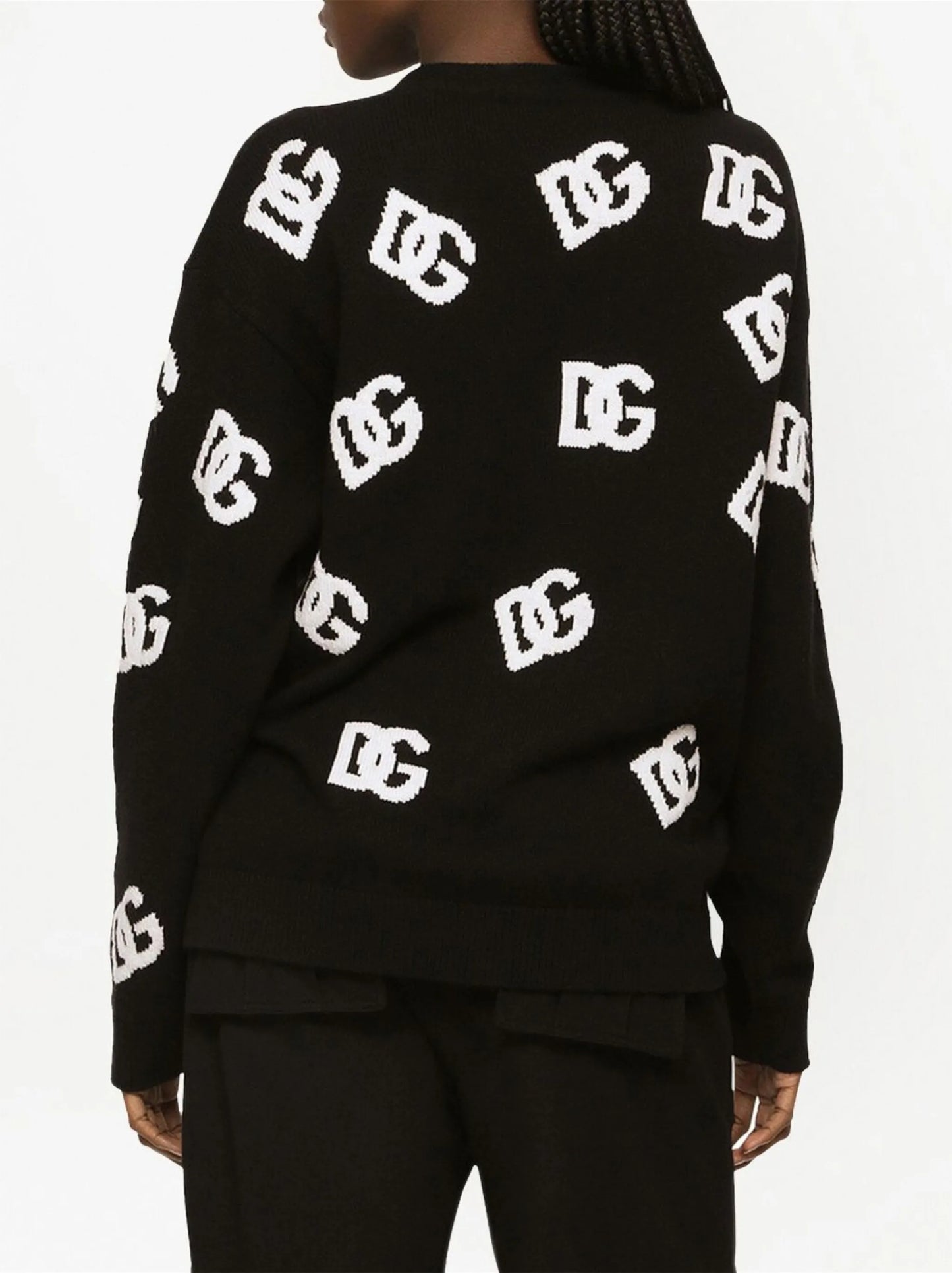 DG-logo virgin wool cardigan
