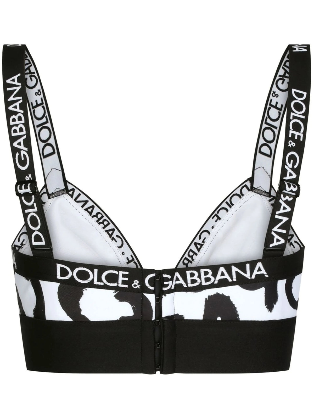 graffiti-print triangle bra