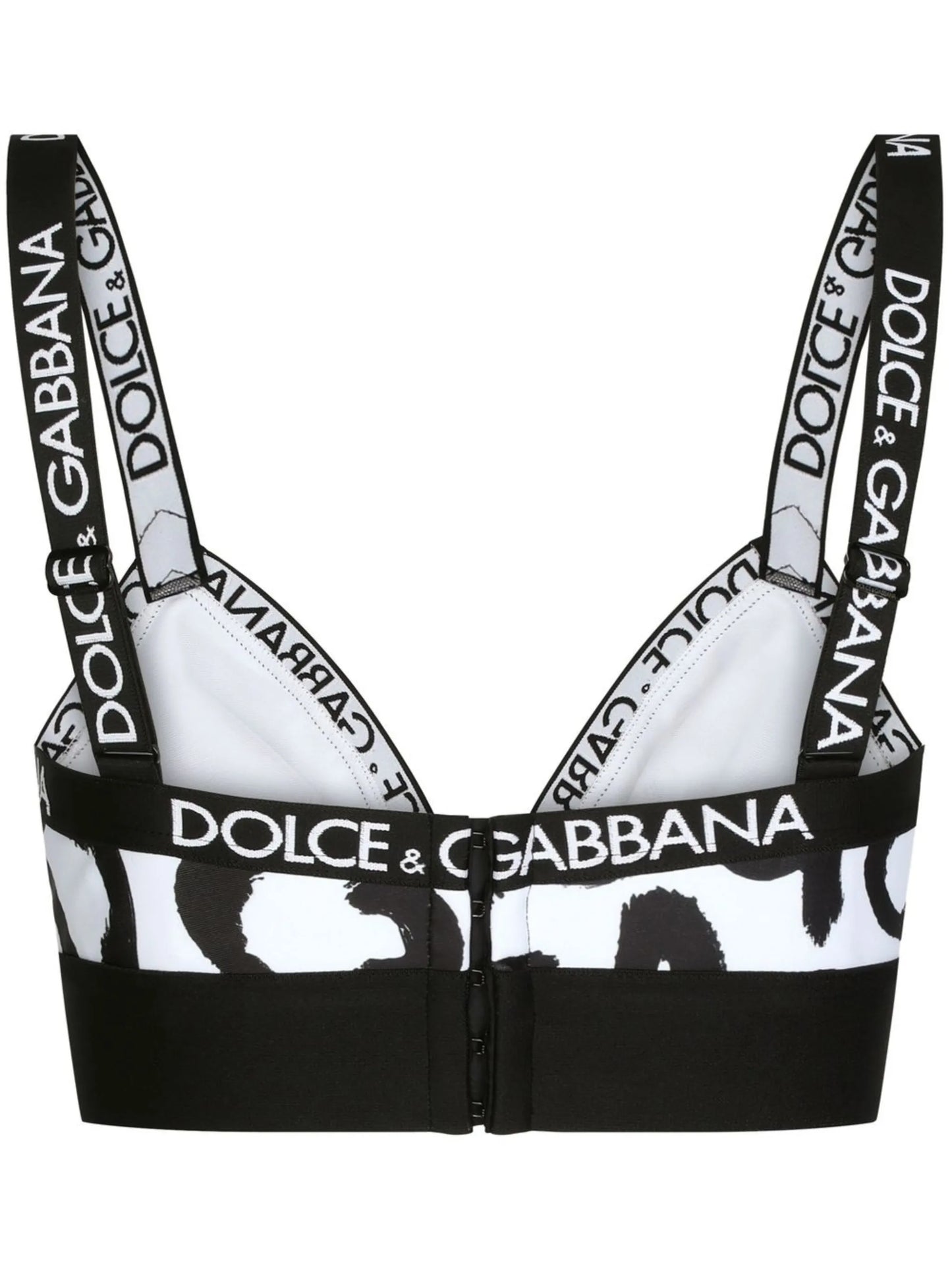 graffiti-print triangle bra