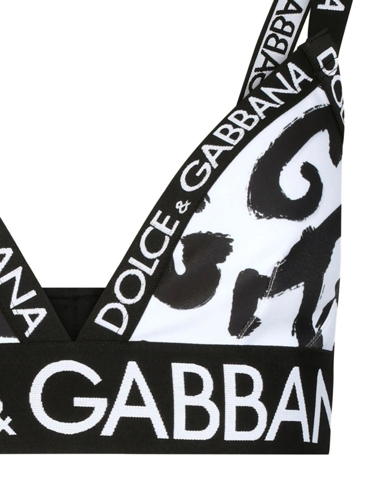 graffiti-print triangle bra