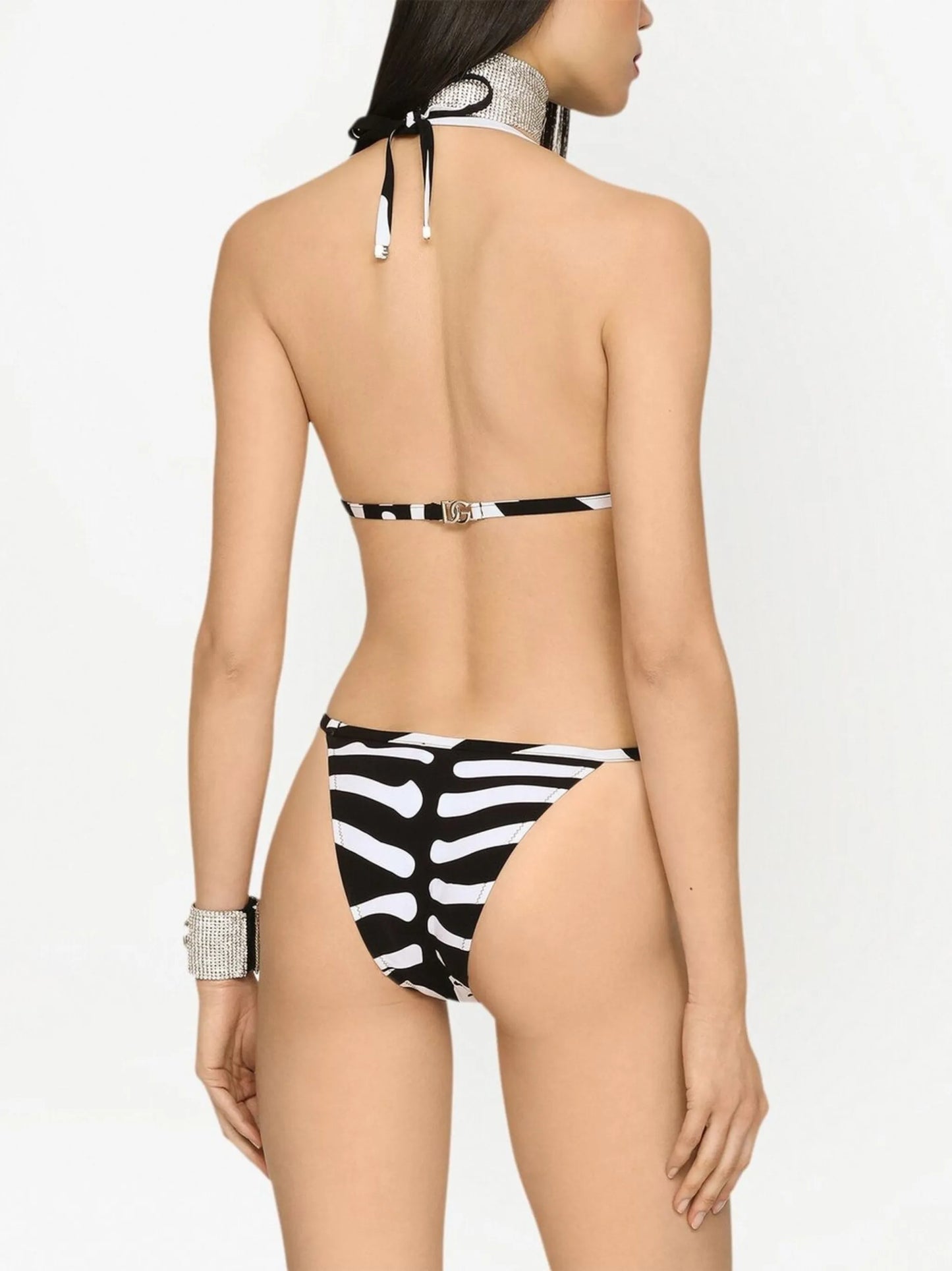 zebra print DG logo bikini