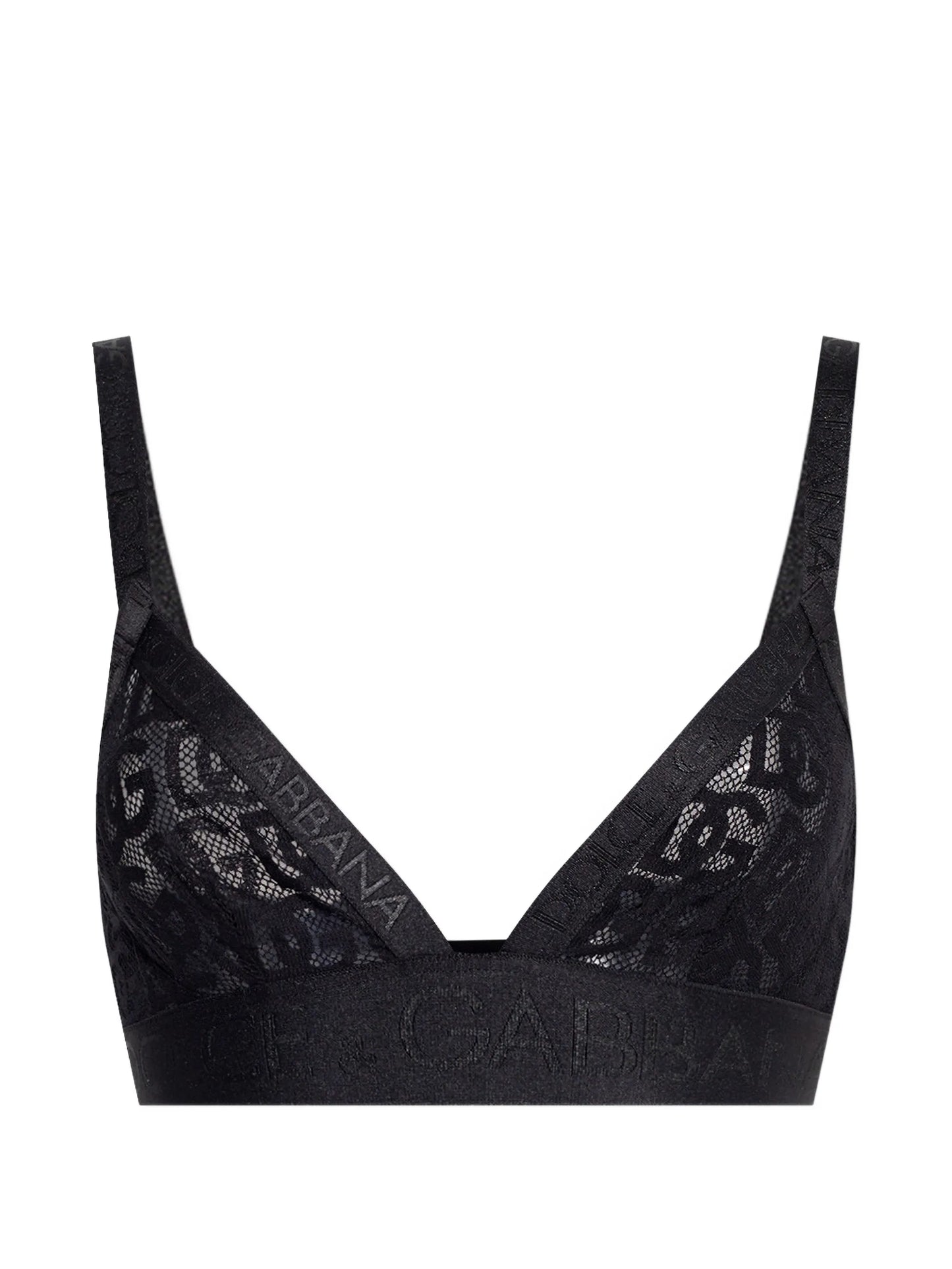 logo-jacquard triangle bra