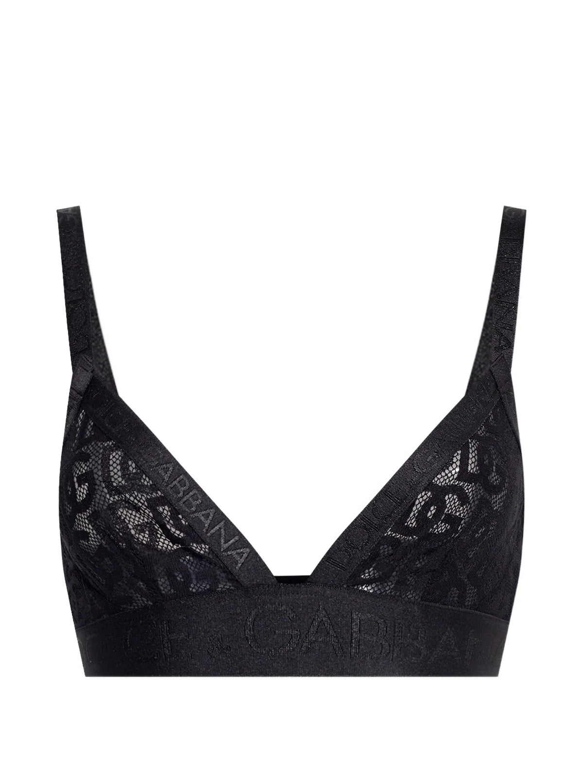logo-jacquard triangle bra