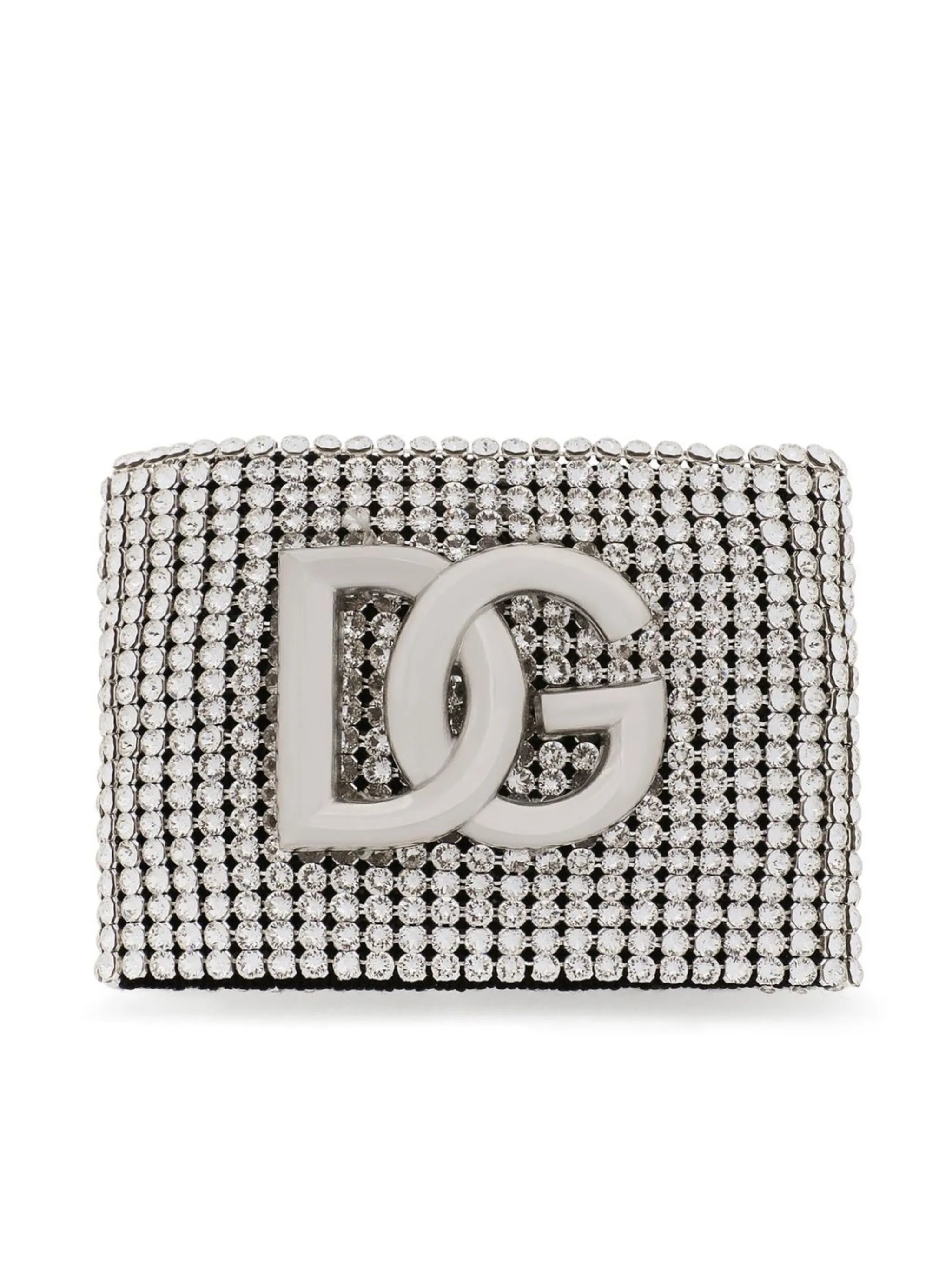 DG-logo crystal mesh bracelet