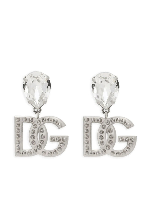 DG-logo rhinestone-embellished earrings