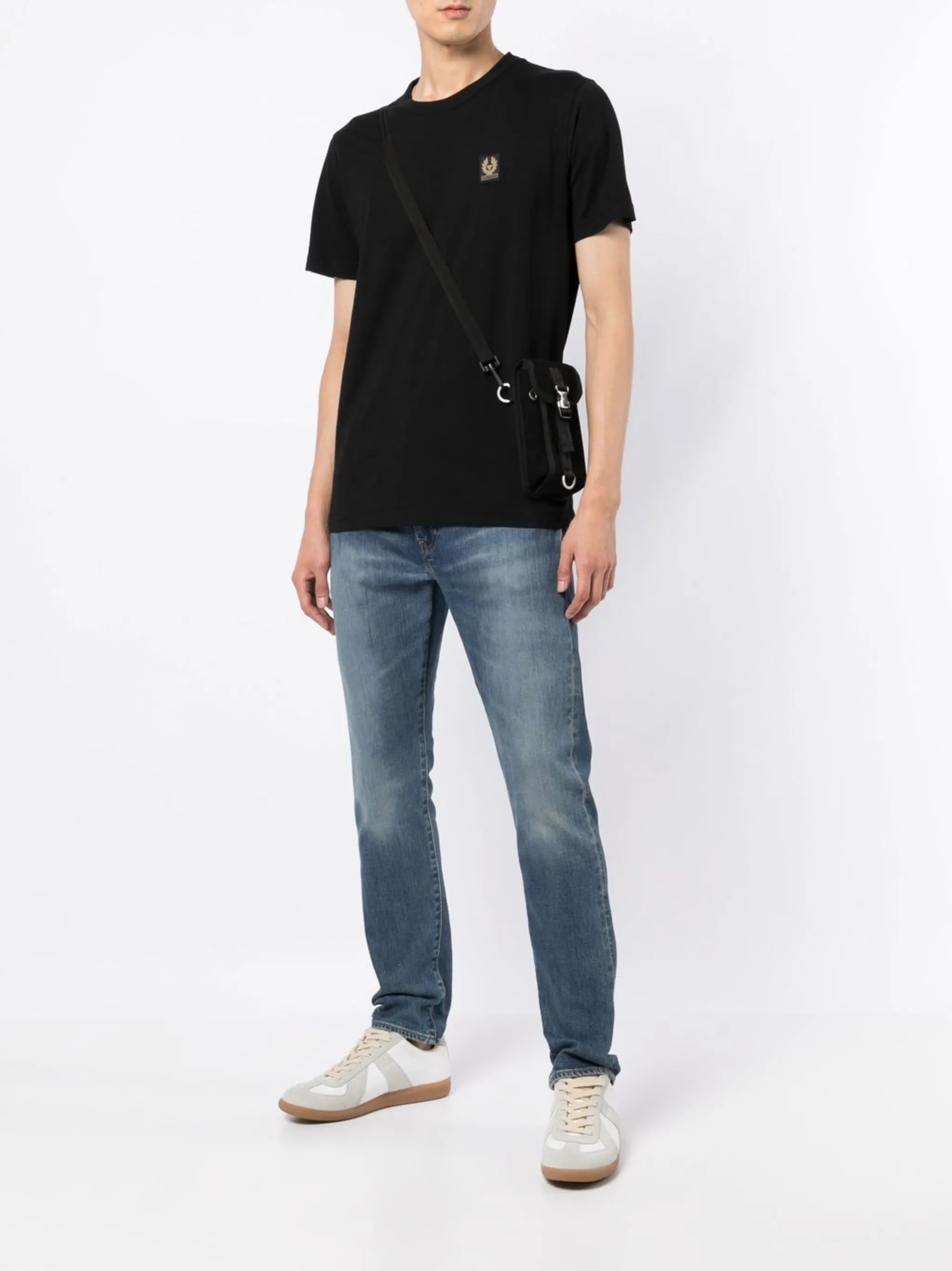 logo-patch crew neck T-shirt