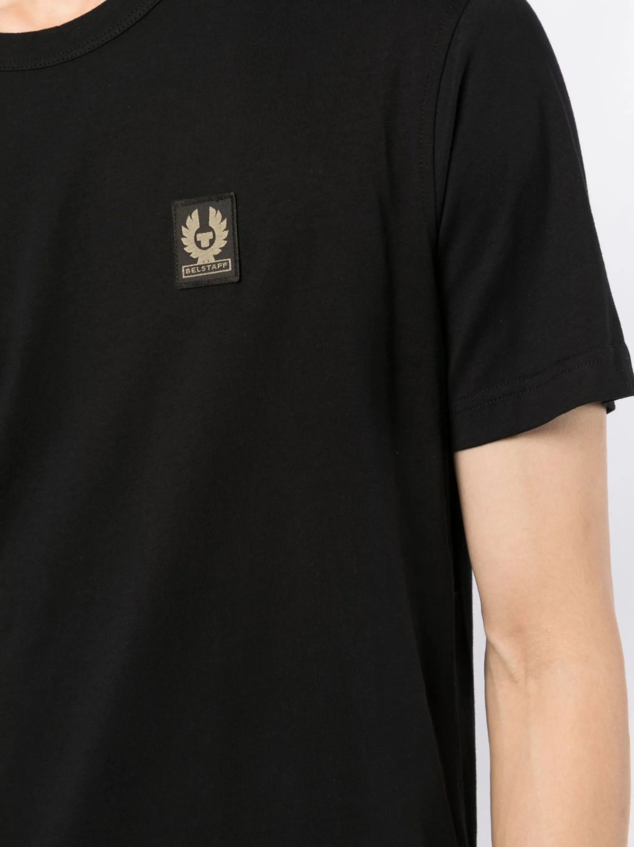 logo-patch crew neck T-shirt