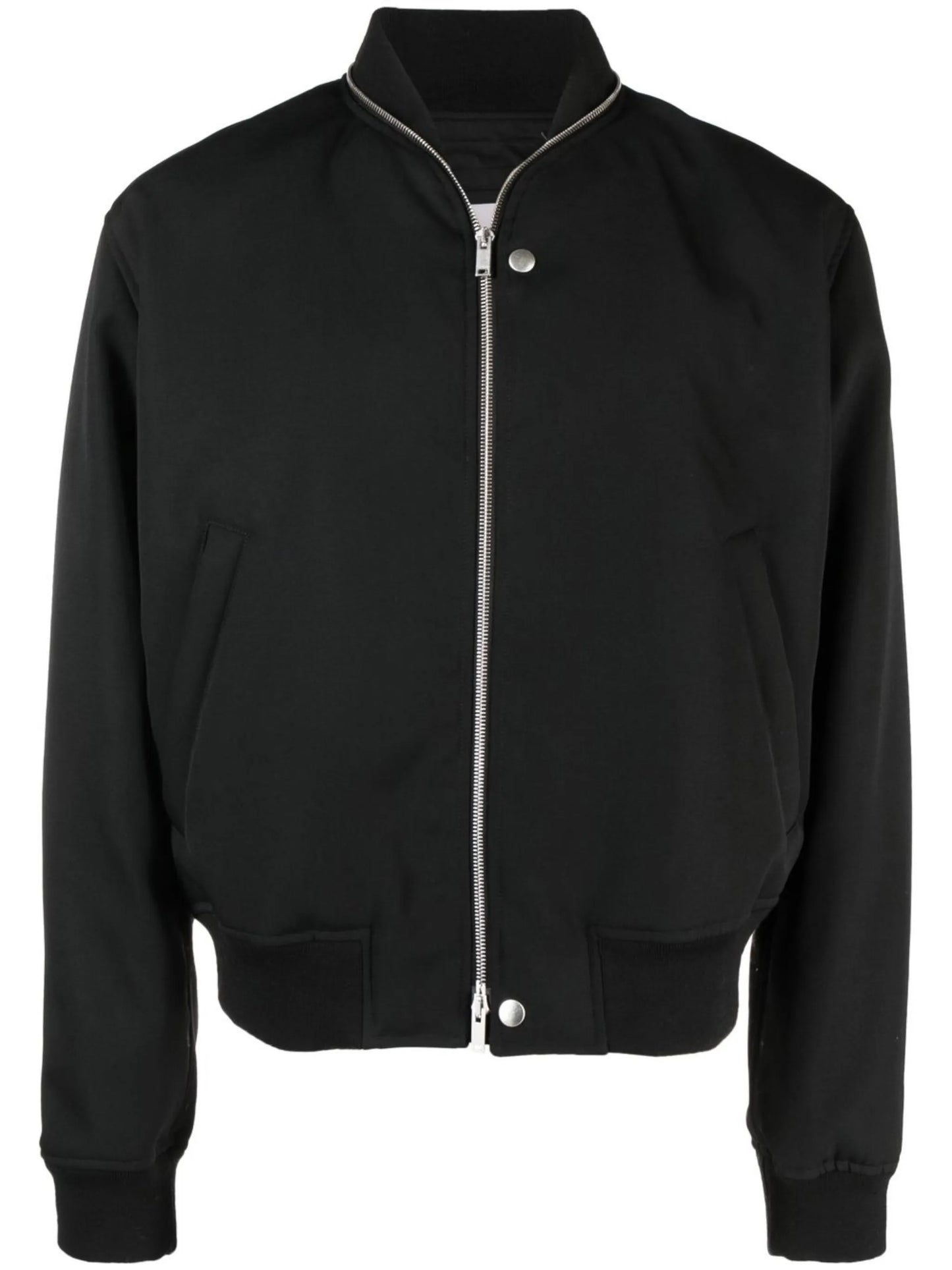 zipped wool bomber jacket