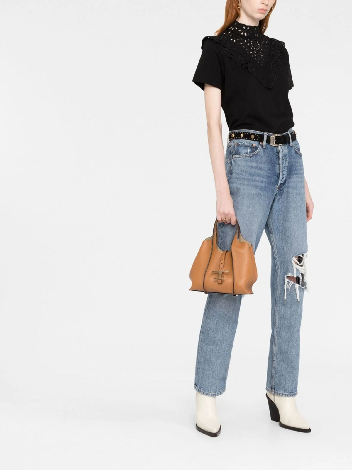 T Timeless shopping bag in leather mini