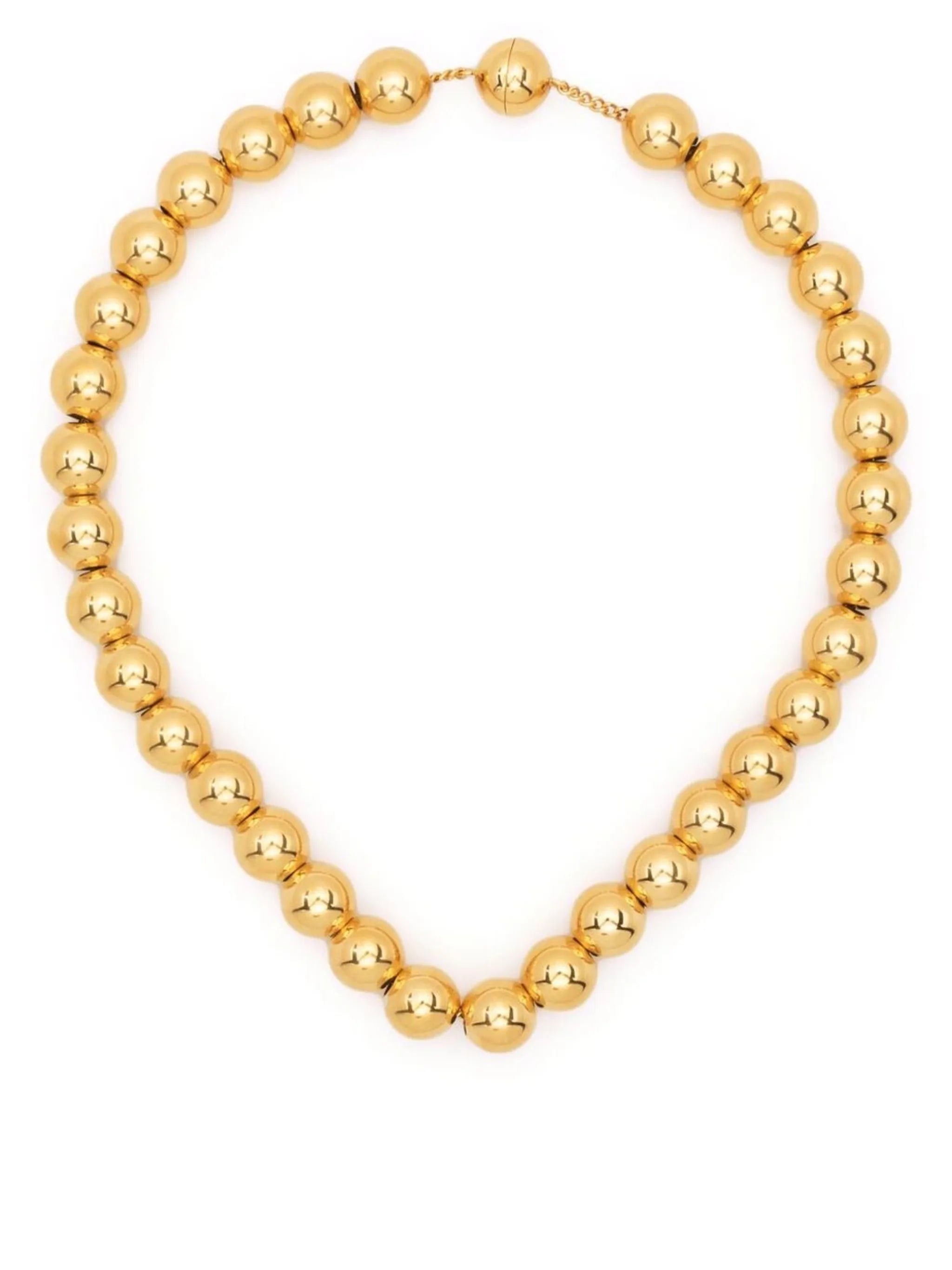 gold-plated bead necklace