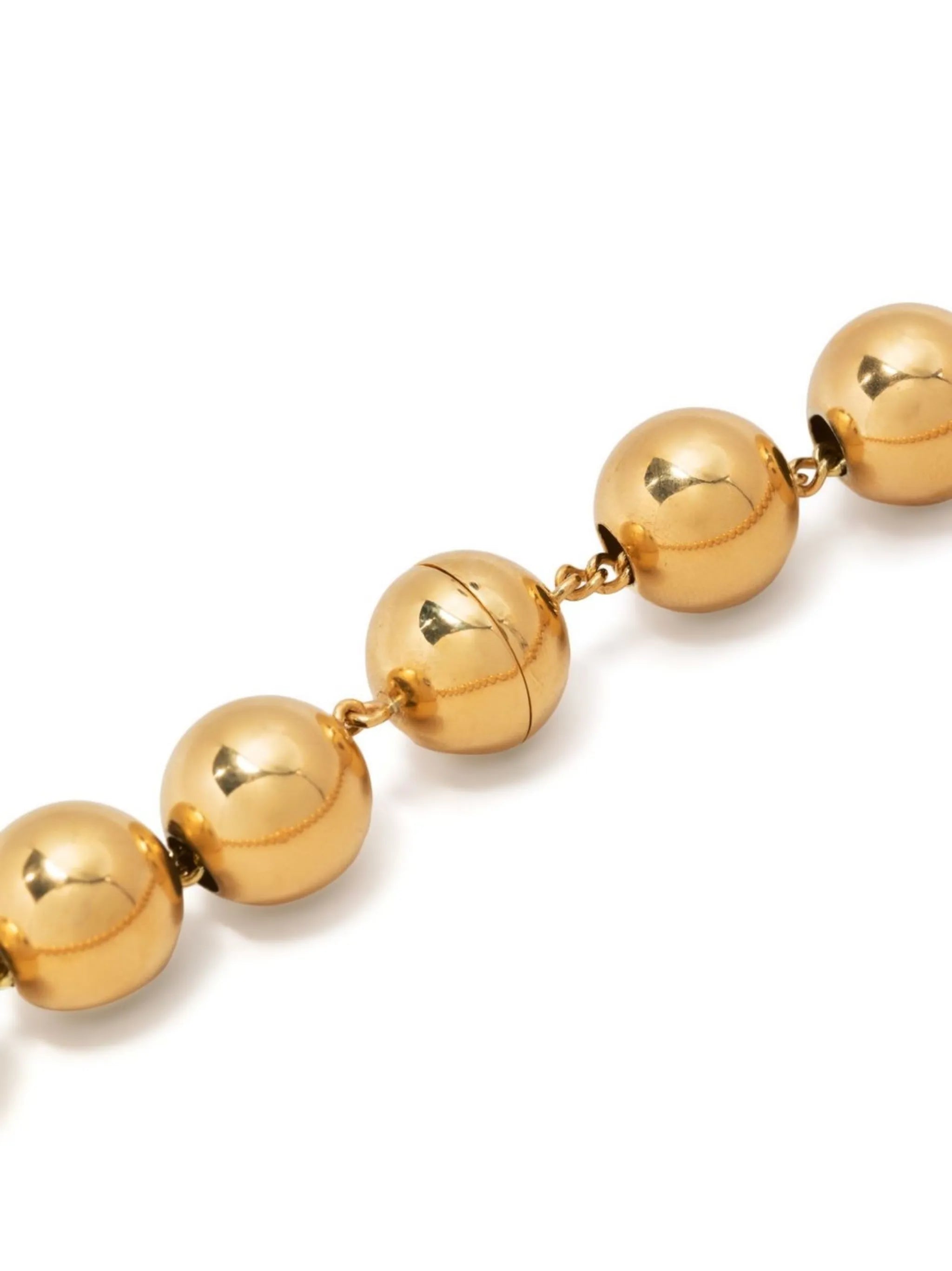 gold-plated bead necklace