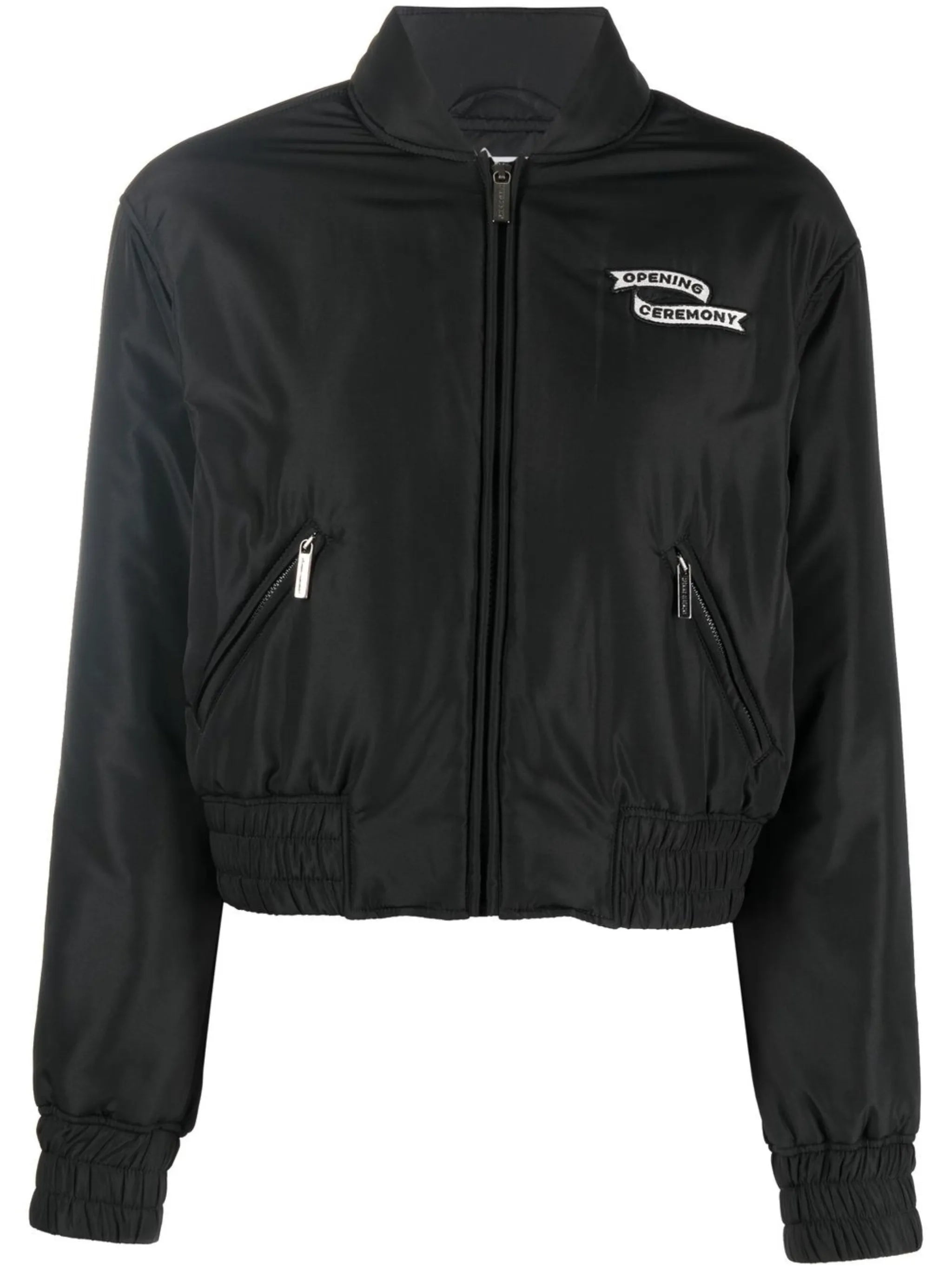 logo-patch bomber jacket