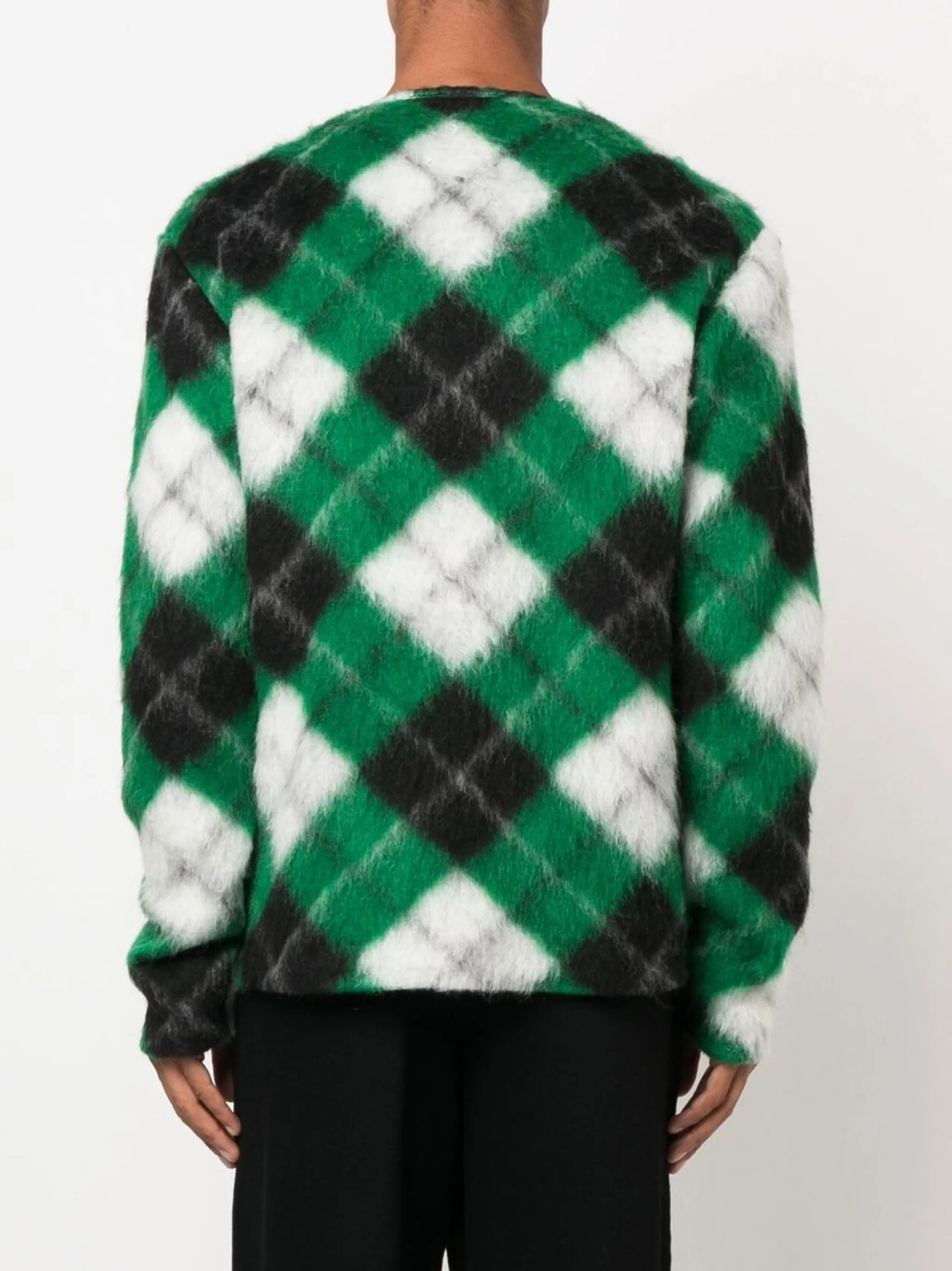 logo-patch cardigan