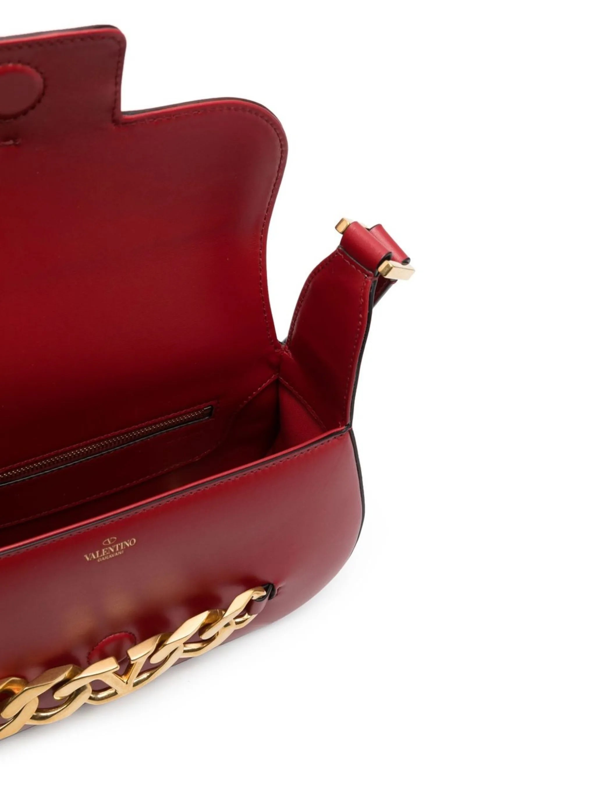 VLogo leather shoulder bag