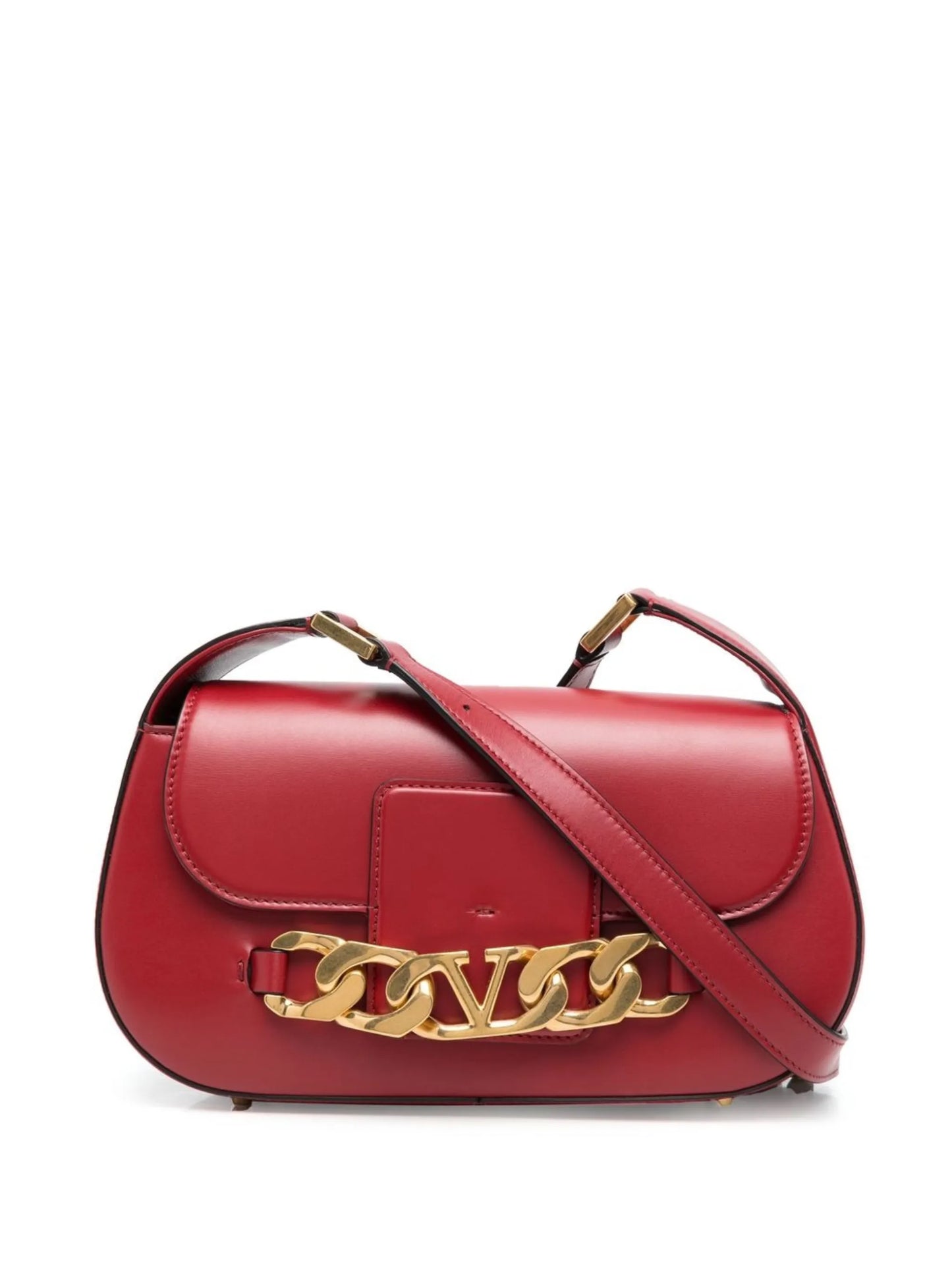 VLogo leather shoulder bag