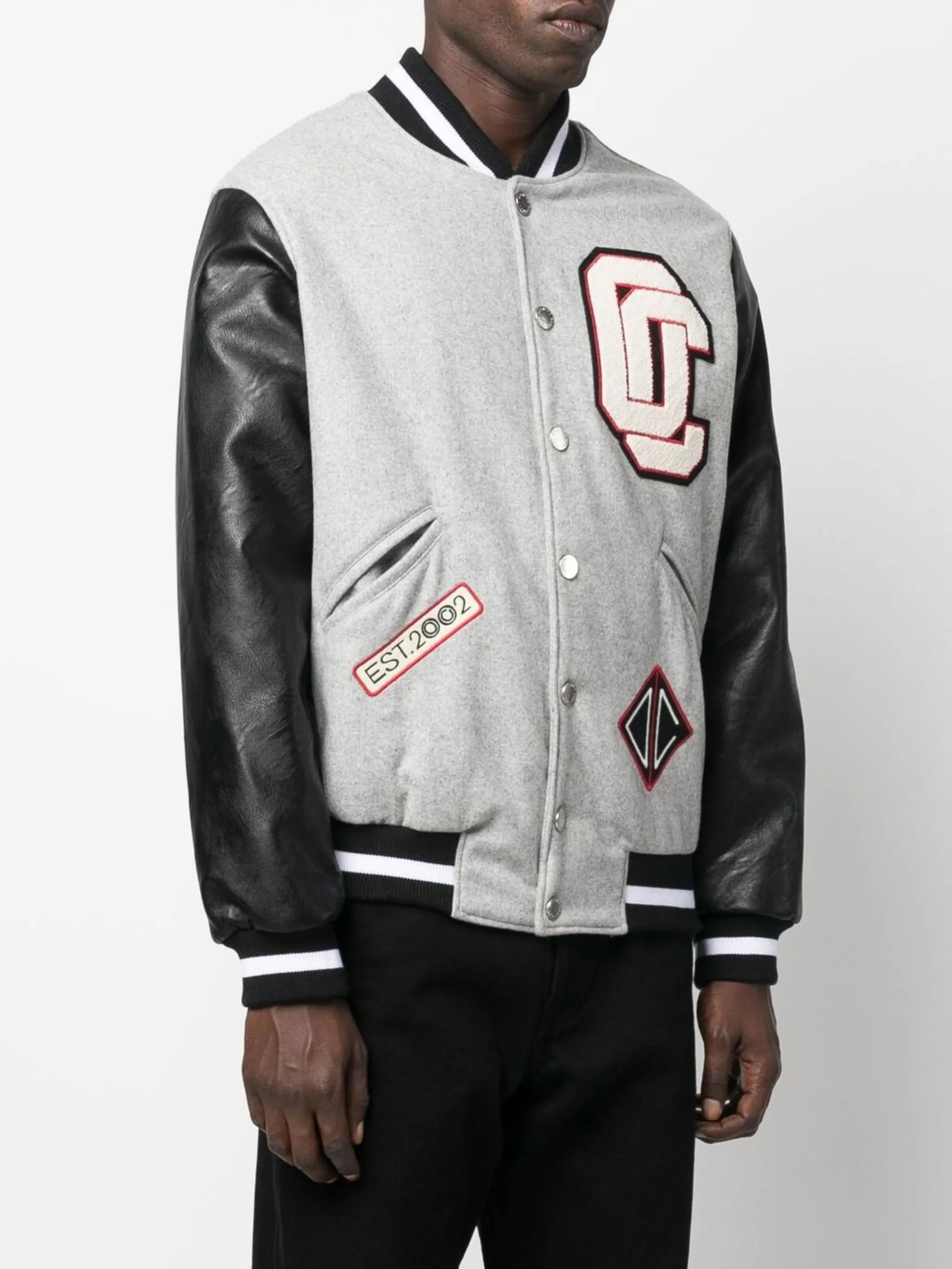 logo-embroidered varsity jacket