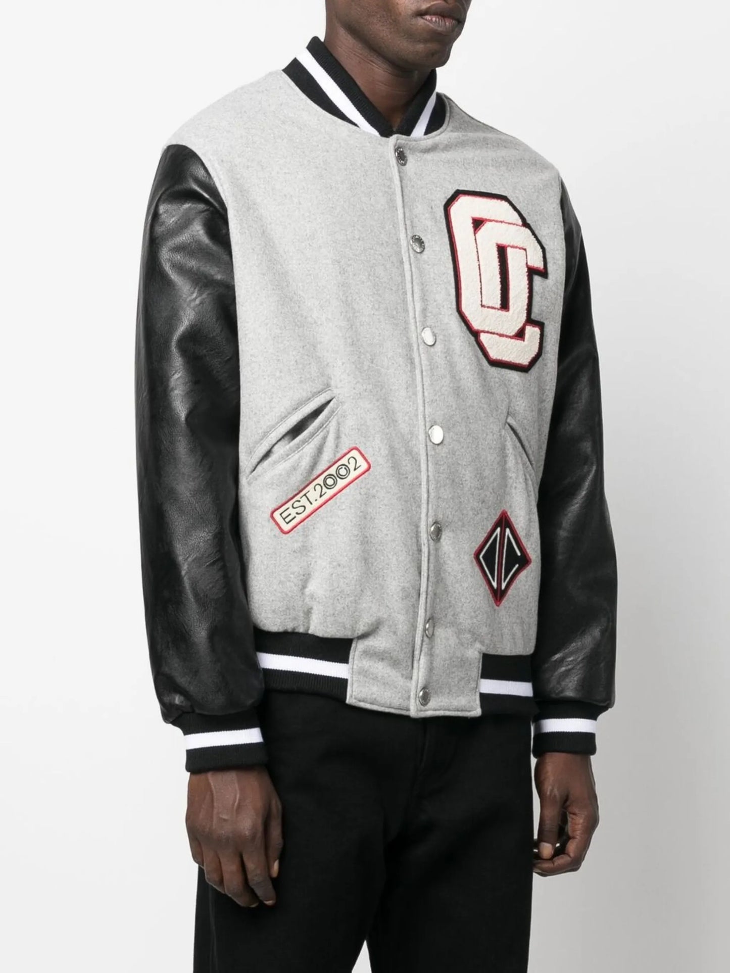 logo-embroidered varsity jacket