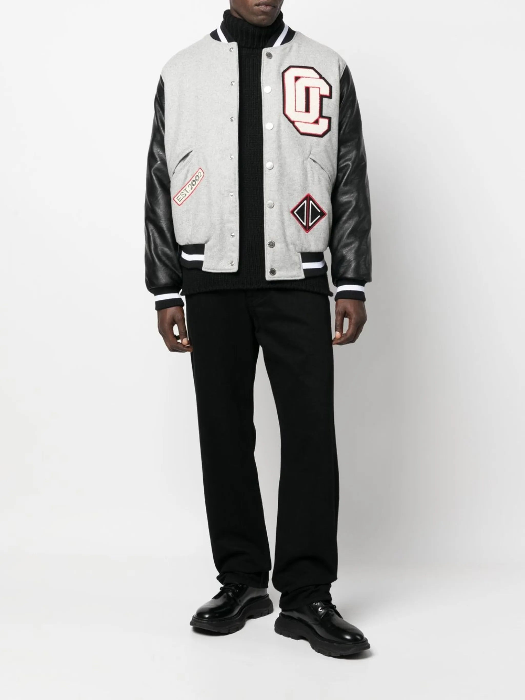 logo-embroidered varsity jacket