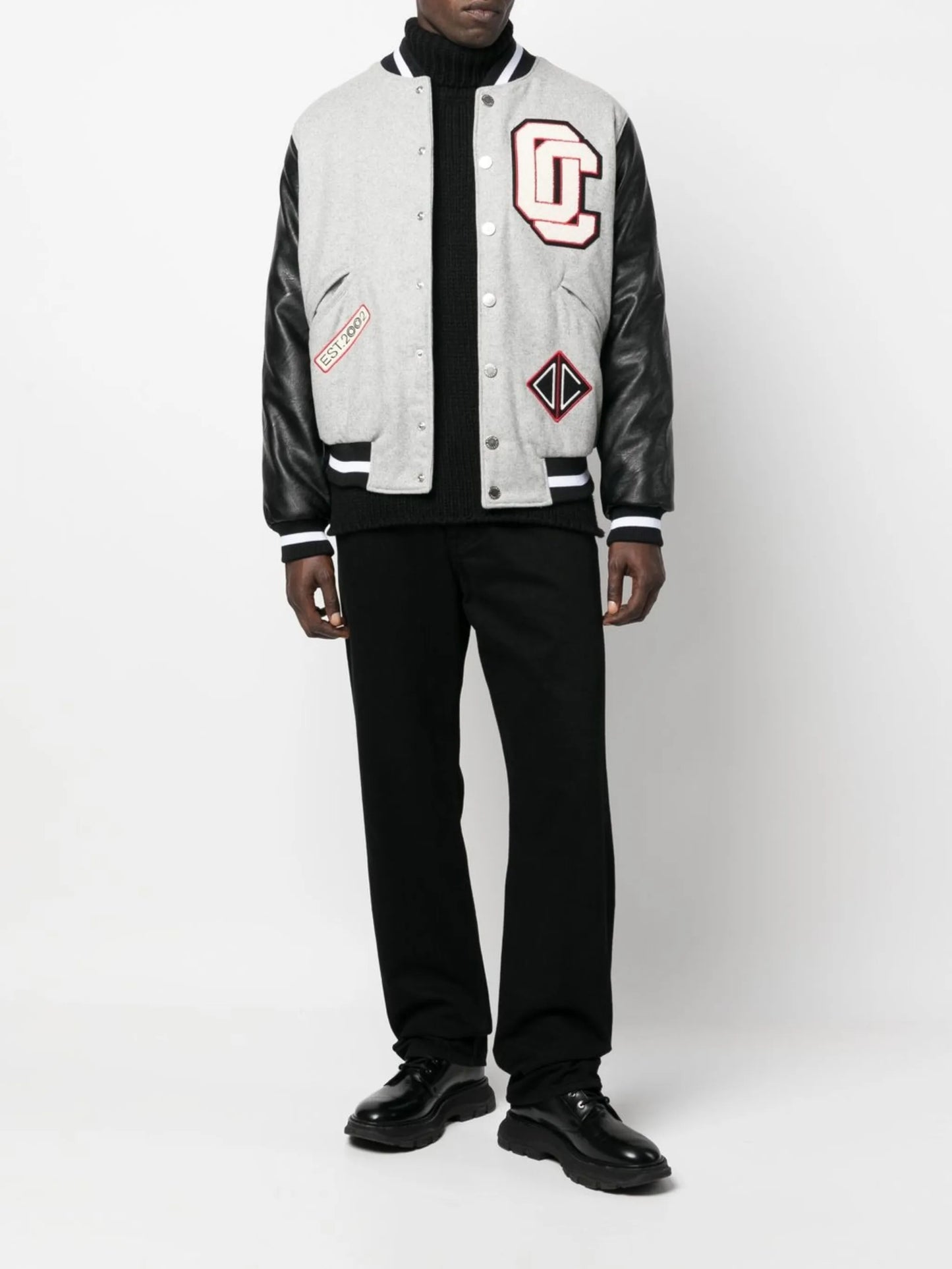 logo-embroidered varsity jacket