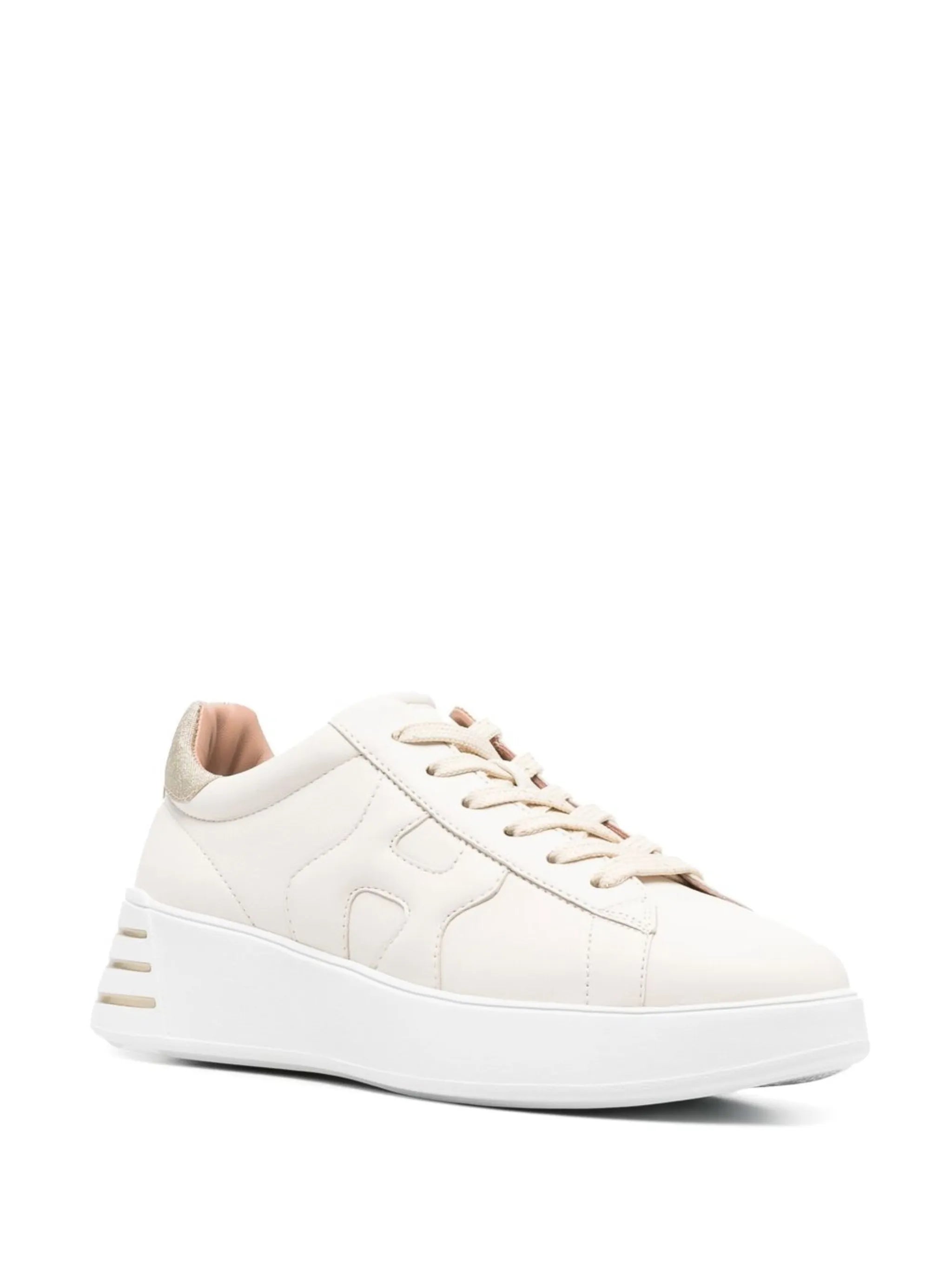 Rebal glitter-detail leather sneakers