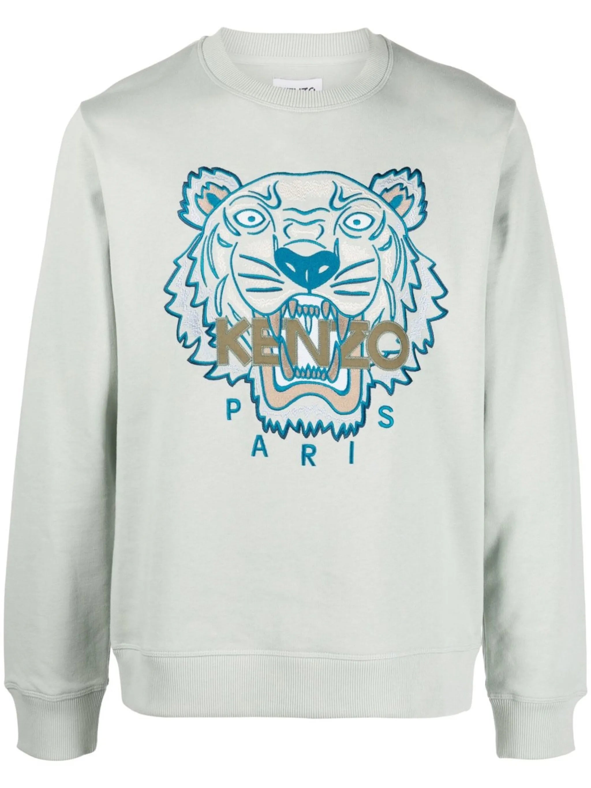 Tiger-print crew-neck sweatshirt