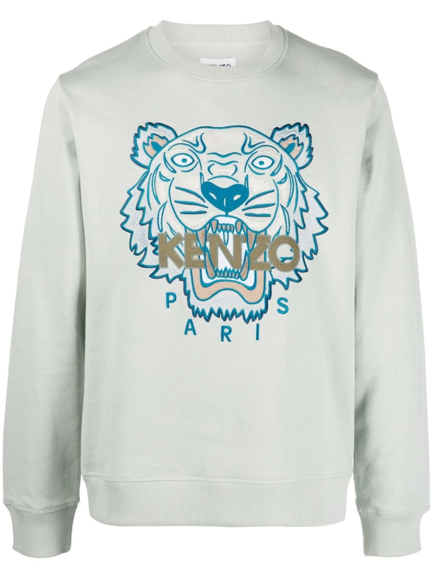 Tiger-print crew-neck sweatshirt