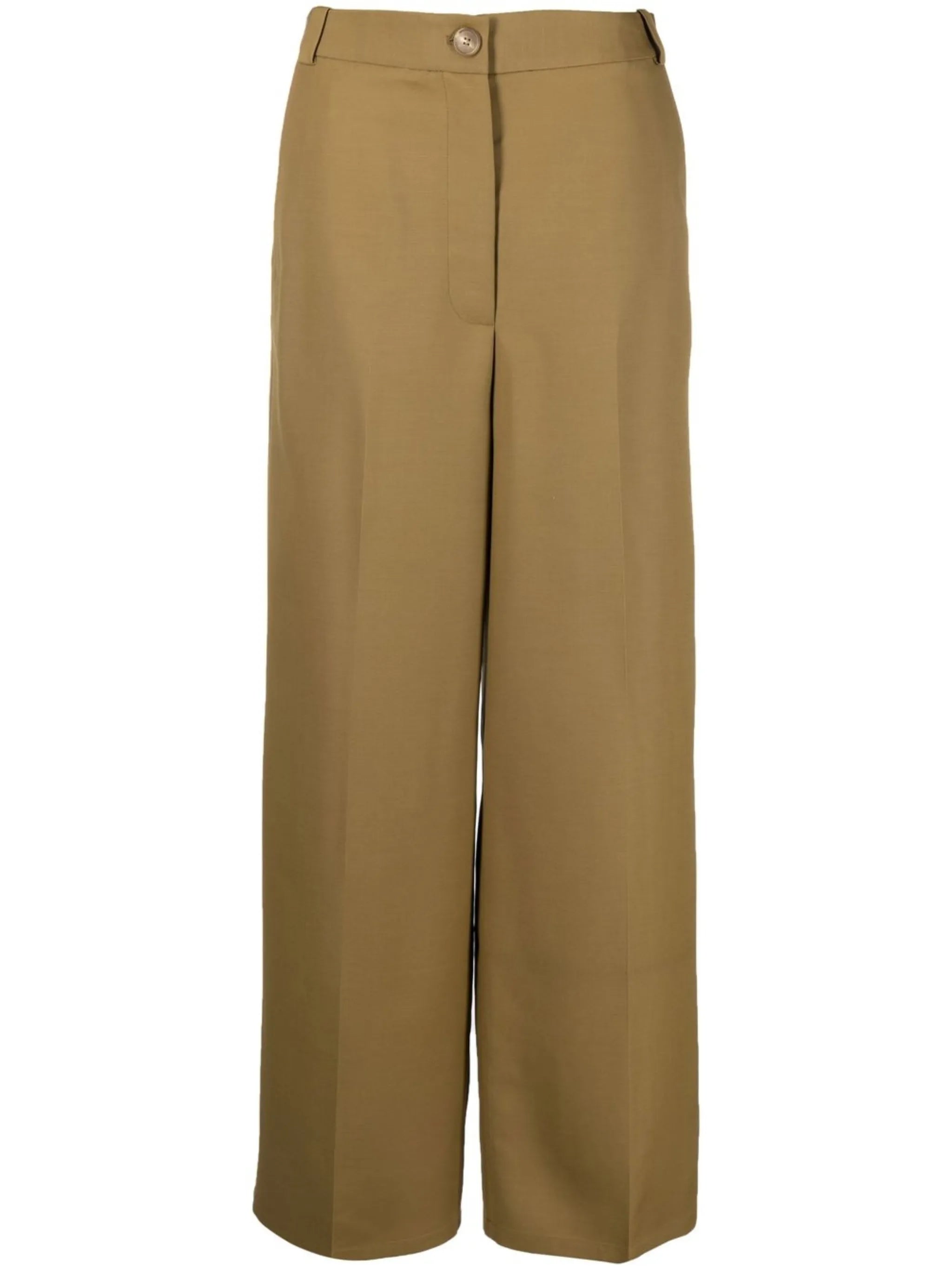 high-waist straight-leg trousers