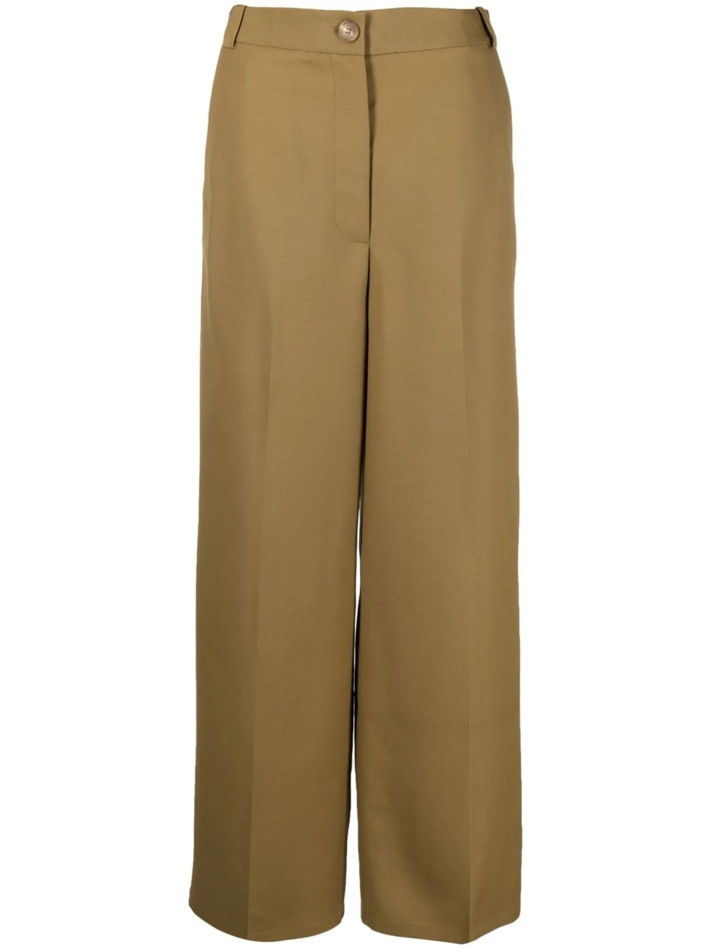 high-waist straight-leg trousers