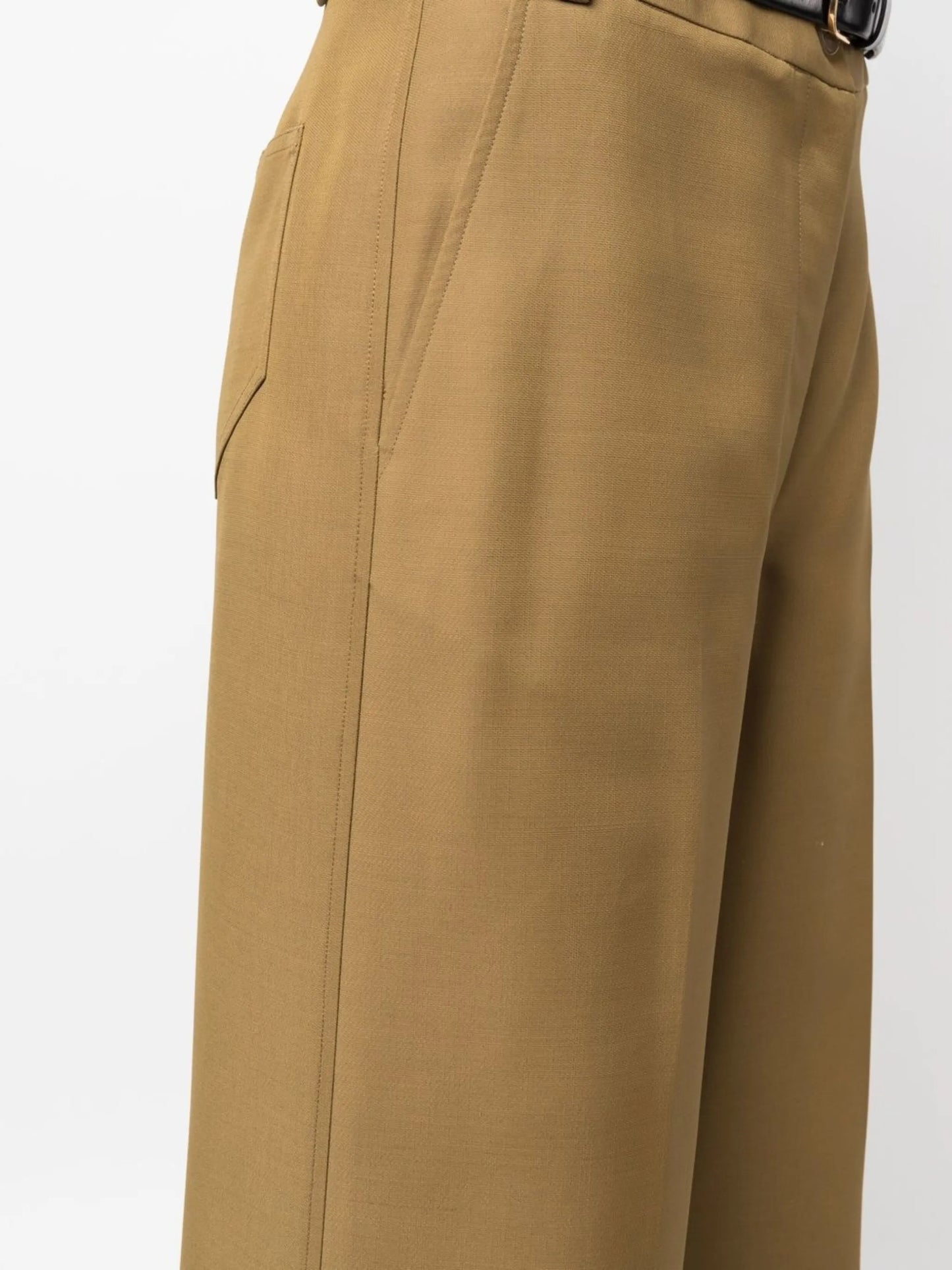 high-waist straight-leg trousers