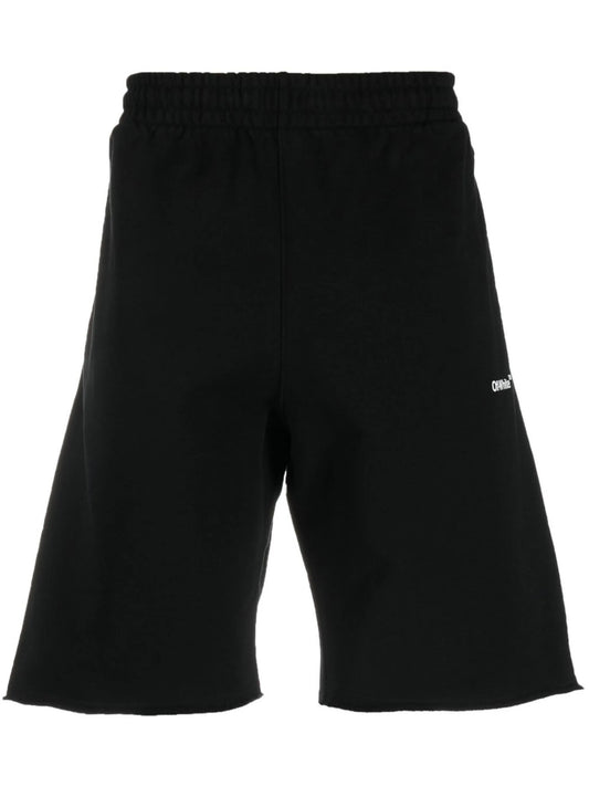 Arrows-print cotton track shorts