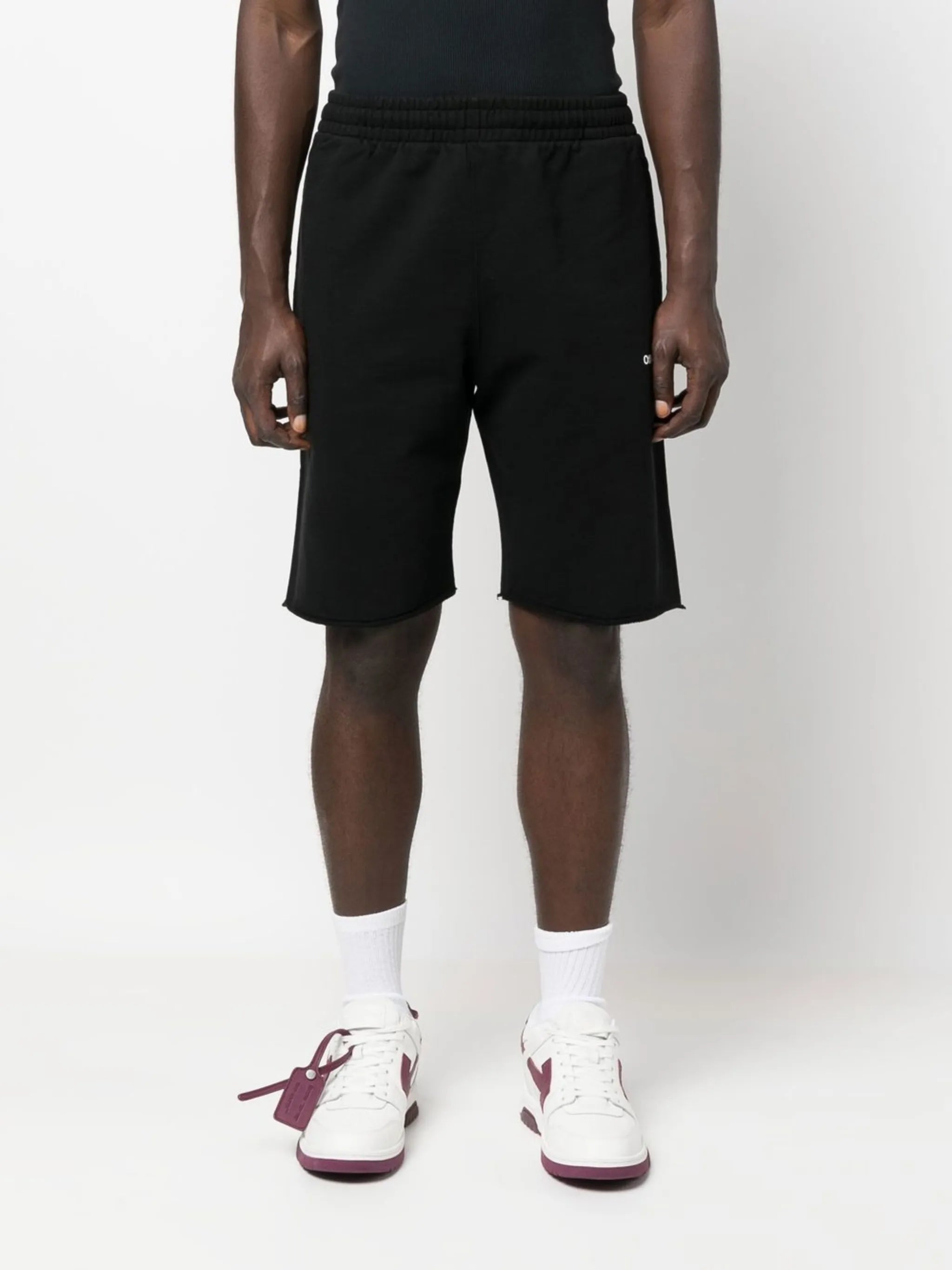 Arrows-print cotton track shorts