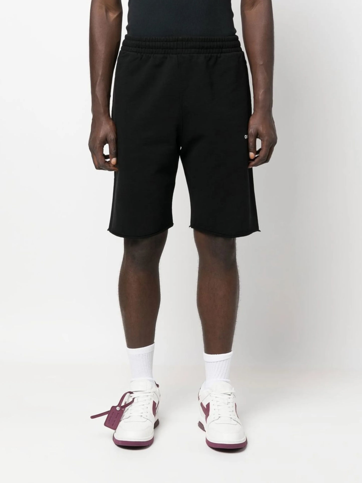 Arrows-print cotton track shorts