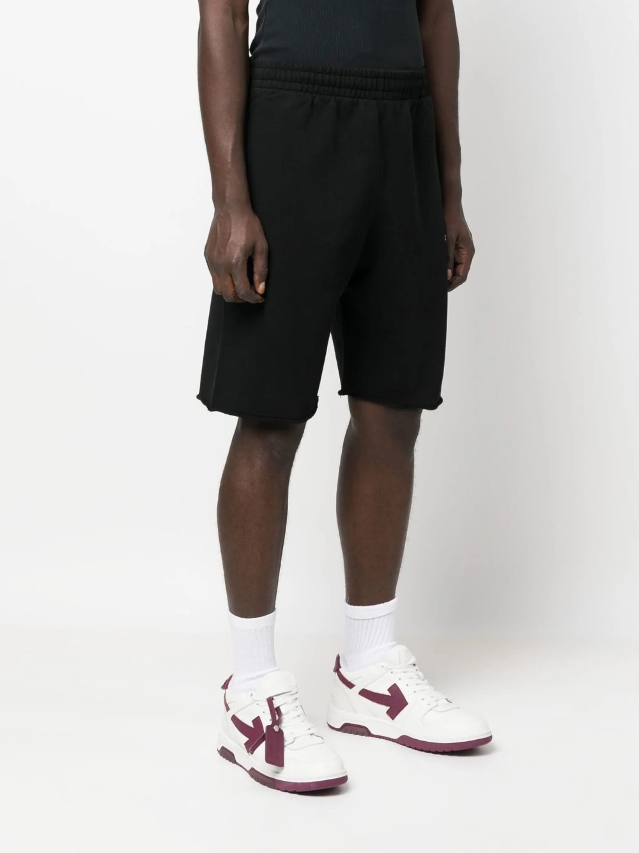 Arrows-print cotton track shorts