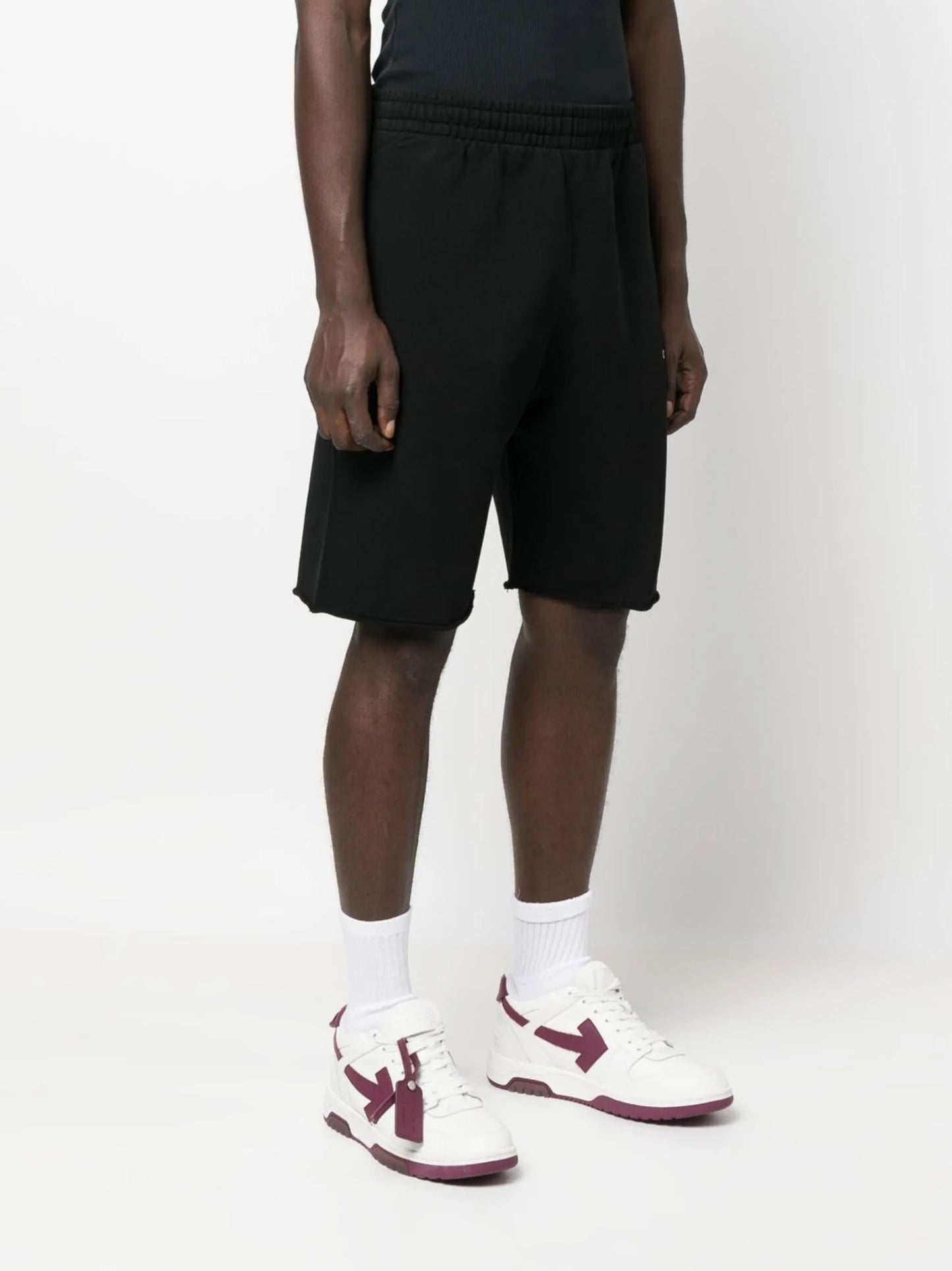 Arrows-print cotton track shorts
