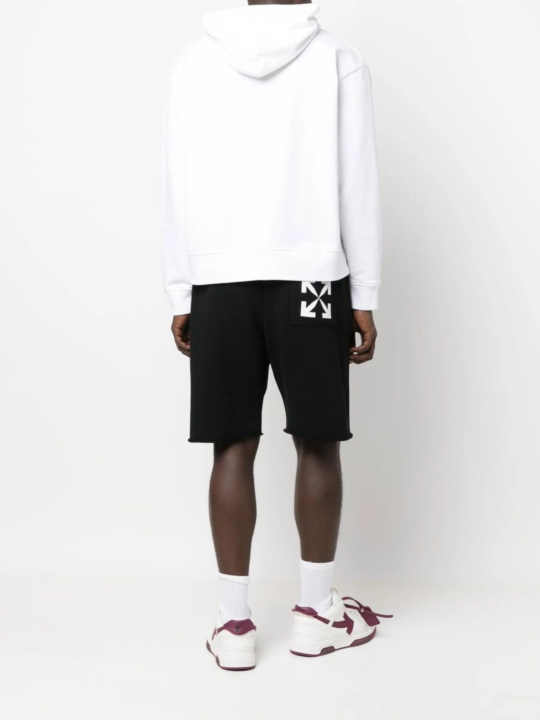 Arrows-print cotton track shorts
