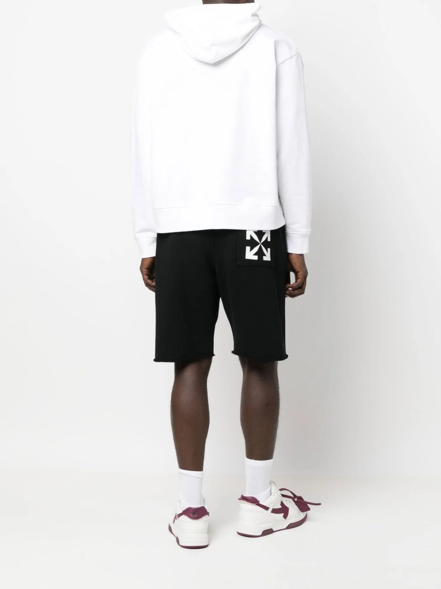 Arrows-print cotton track shorts