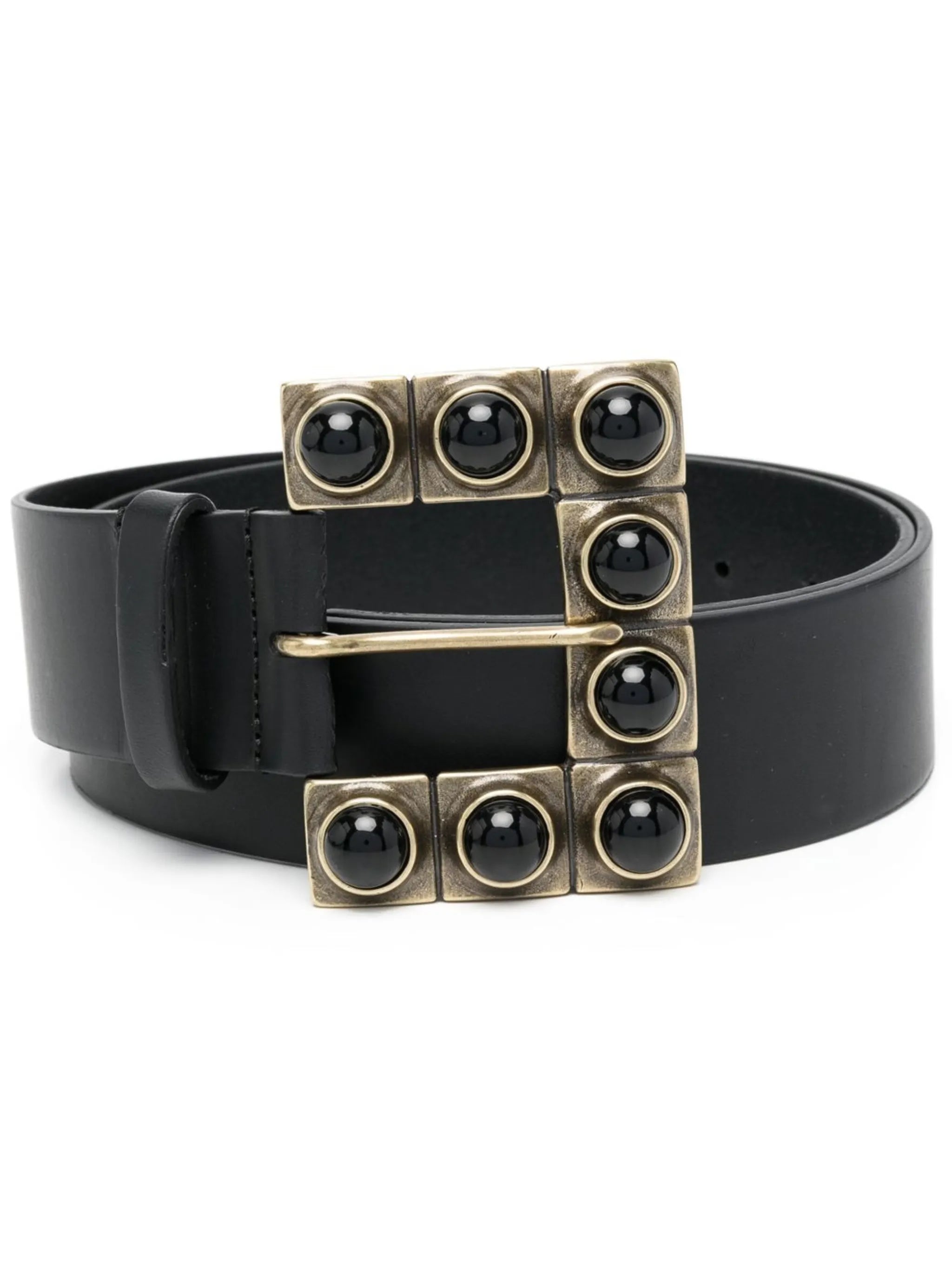 stone-embellished bucklet belt