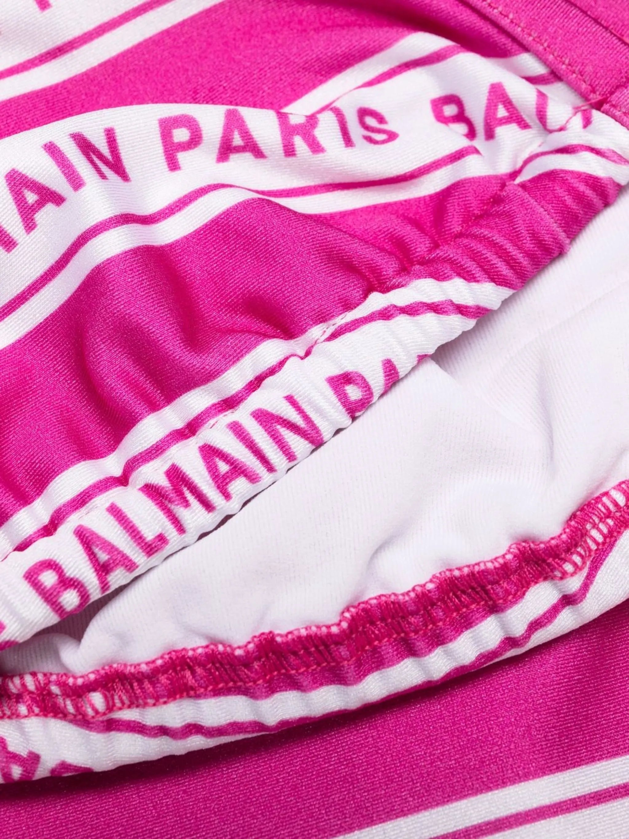 logo stripe two-piece bikini