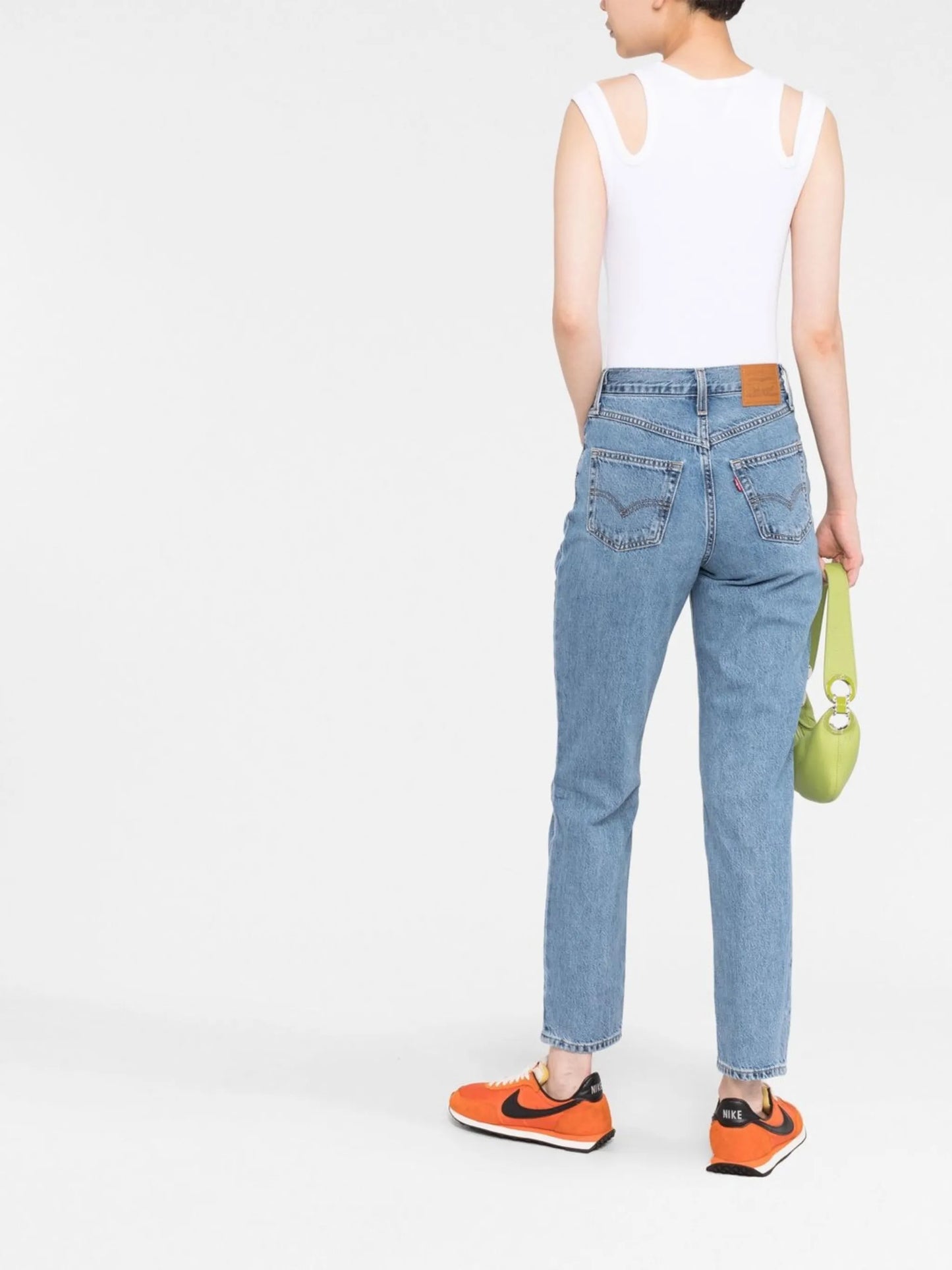 logo-patch denim jeans