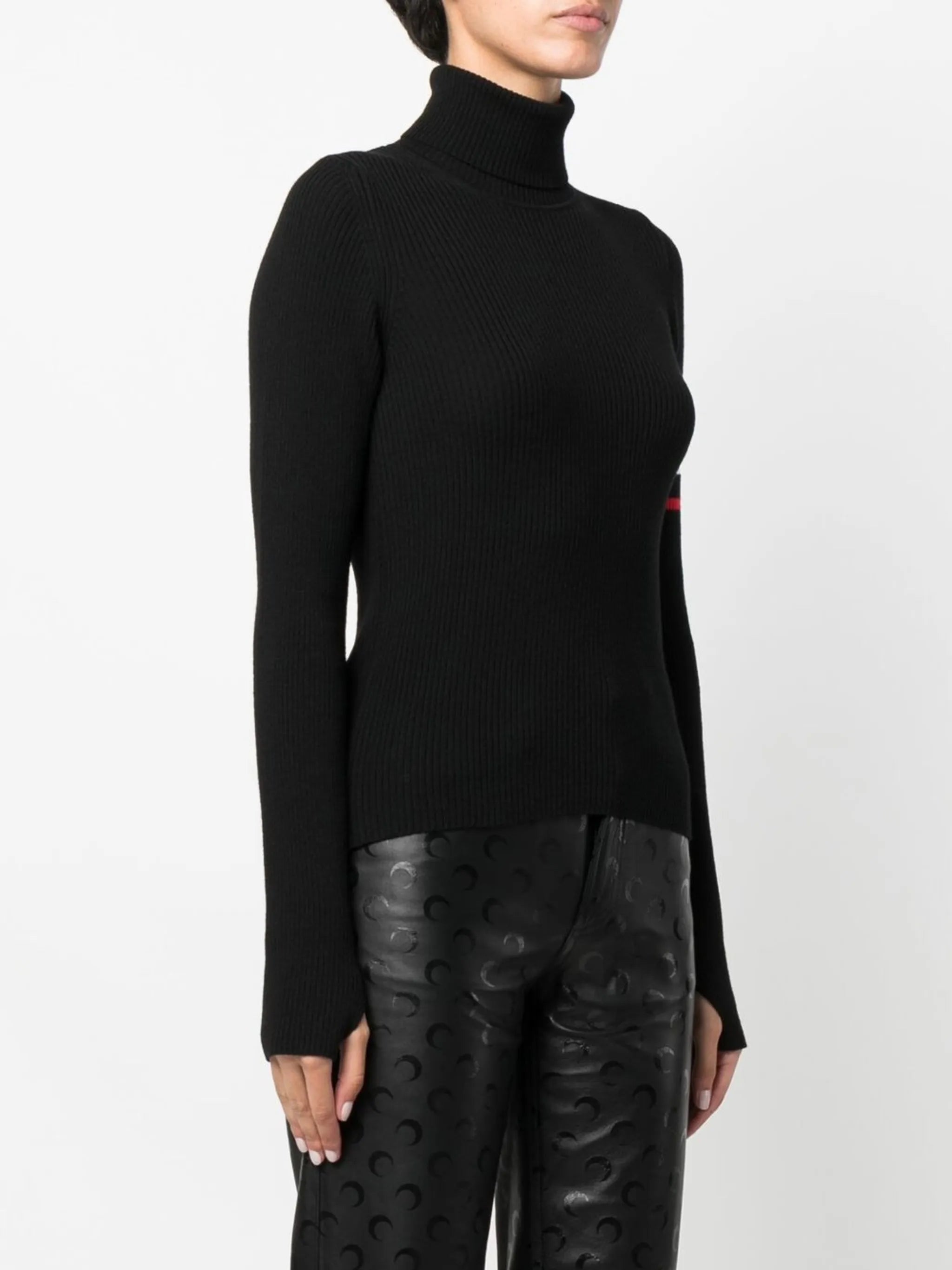 ribbed-knit turtleneck jumper