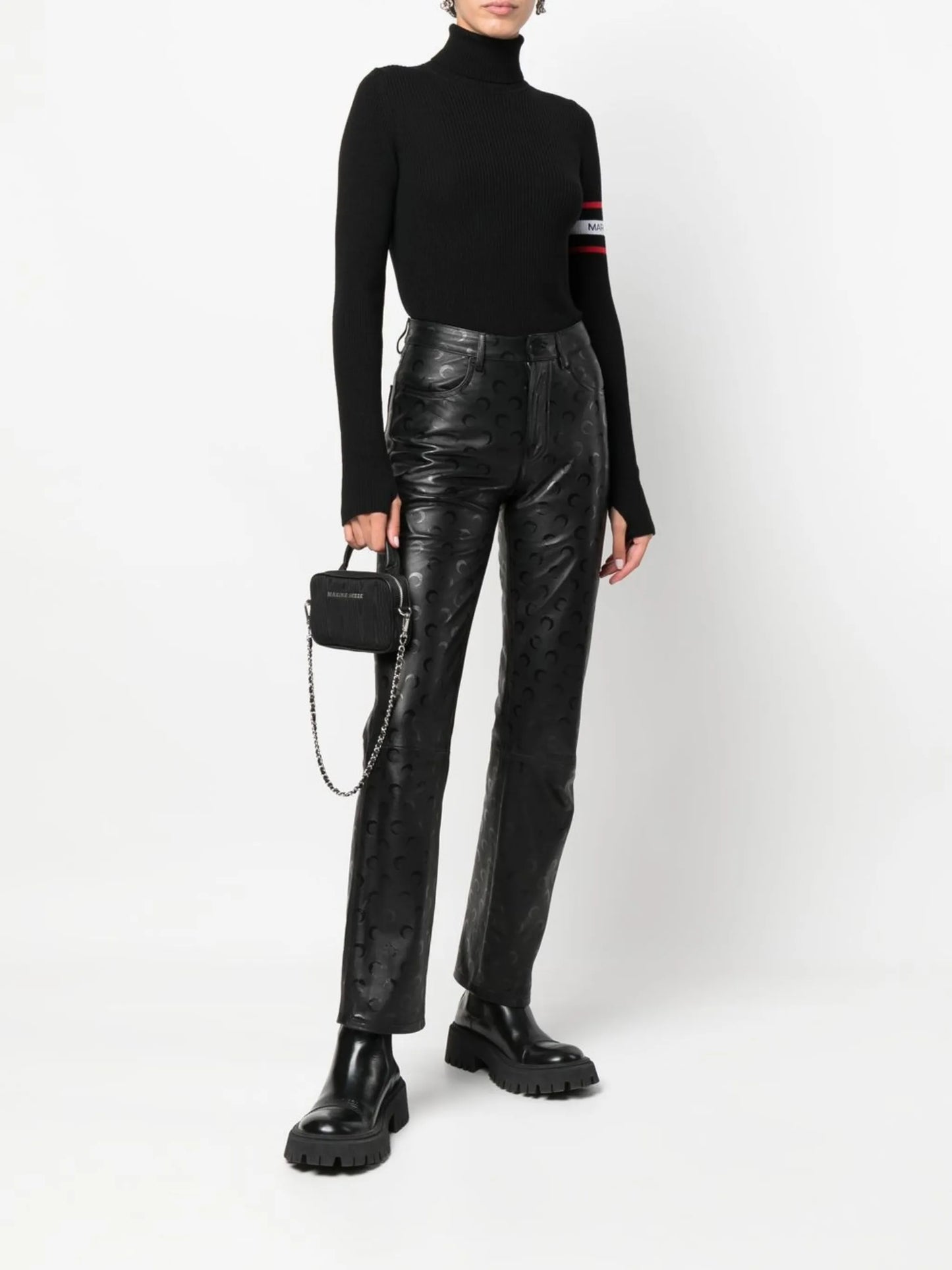 ribbed-knit turtleneck jumper