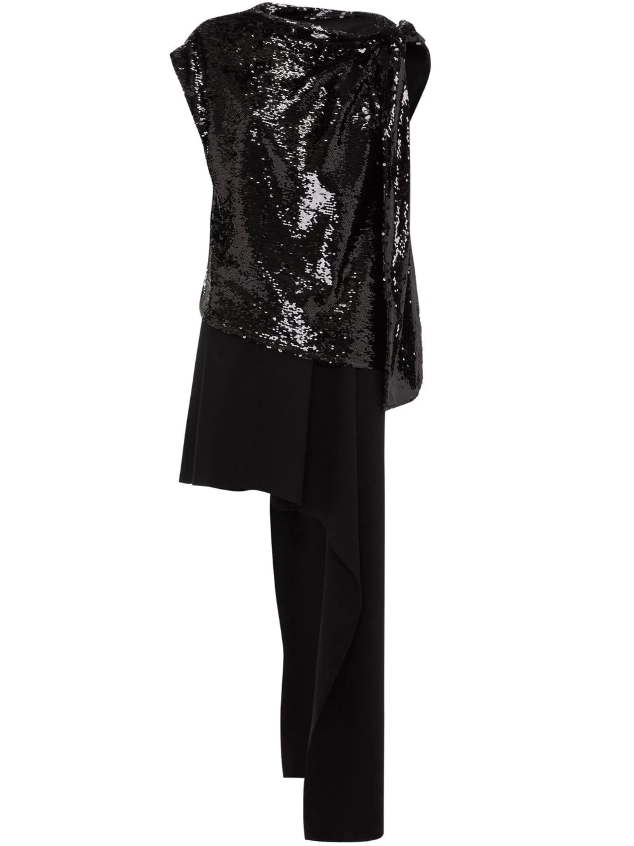 sequinned asymmetric dress